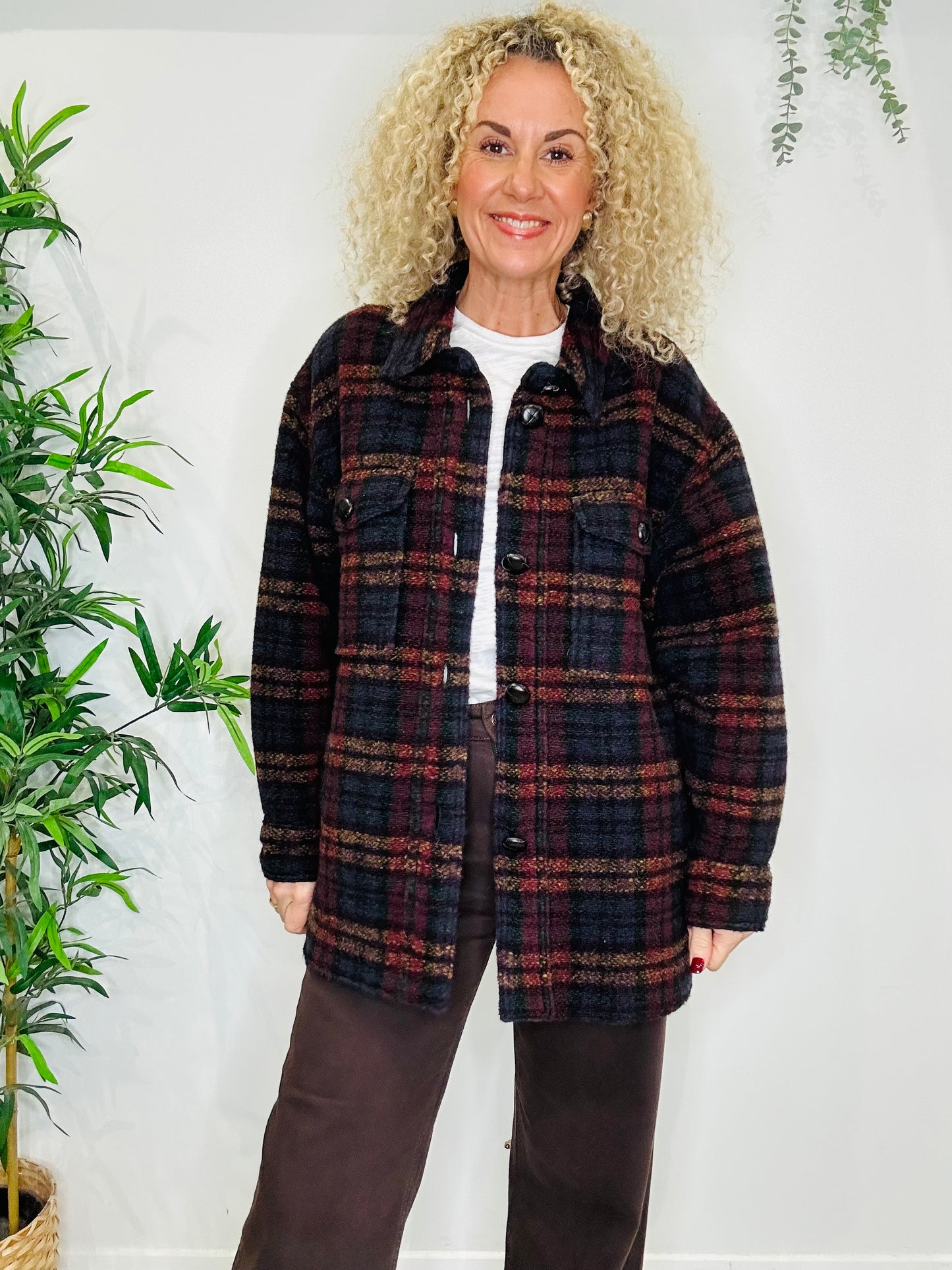 Harveli Check Jacket - Size 36