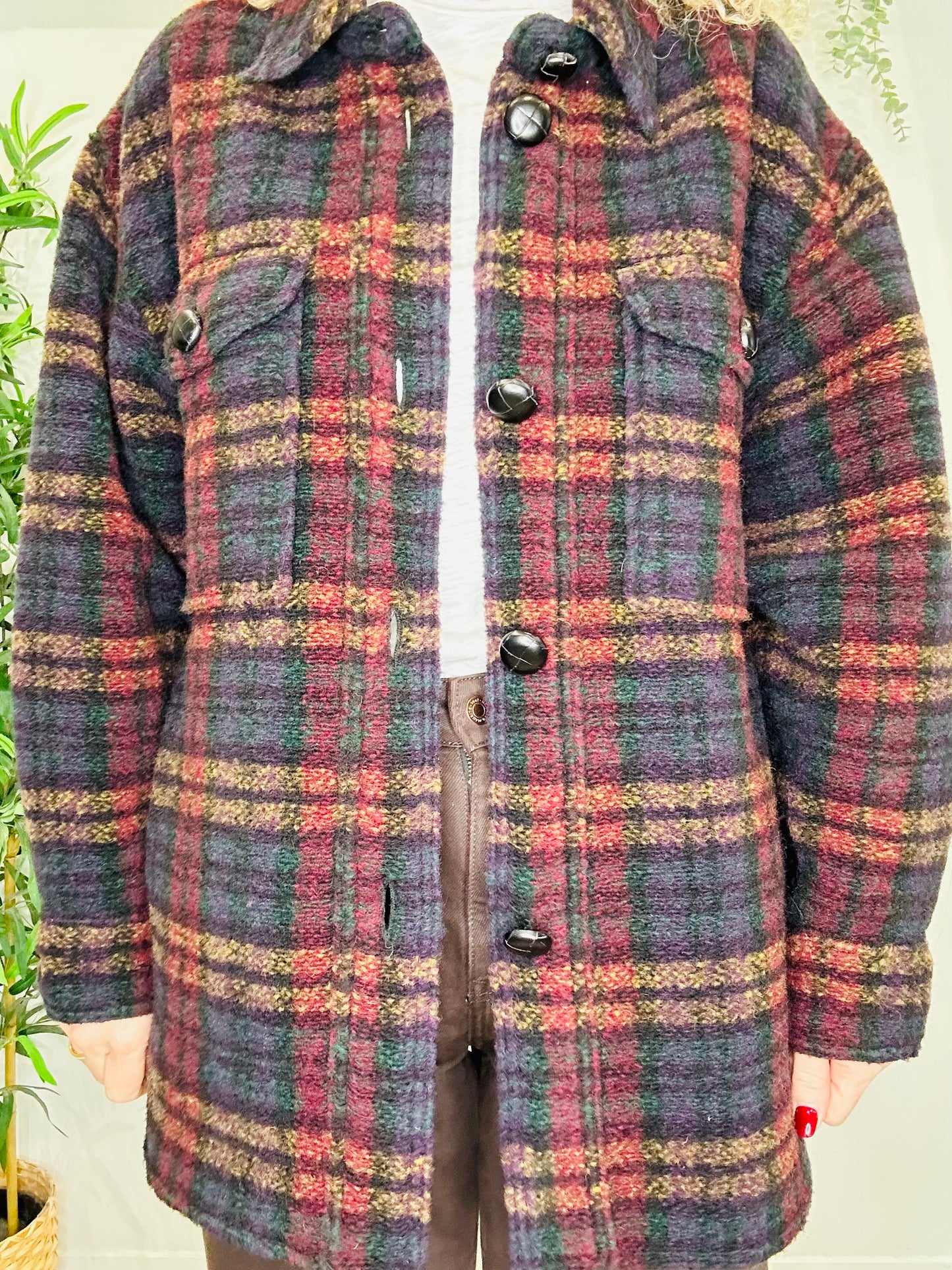Harveli Check Jacket - Size 36