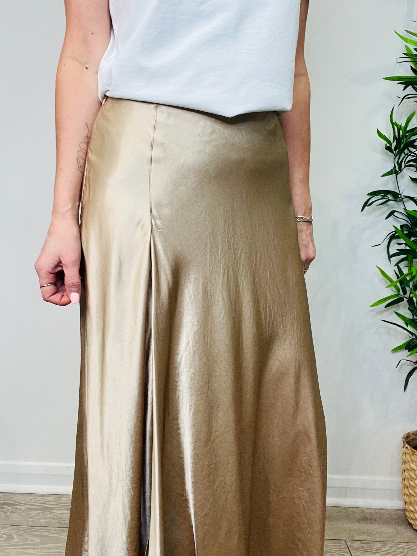 Satin Slip Skirt - Size M