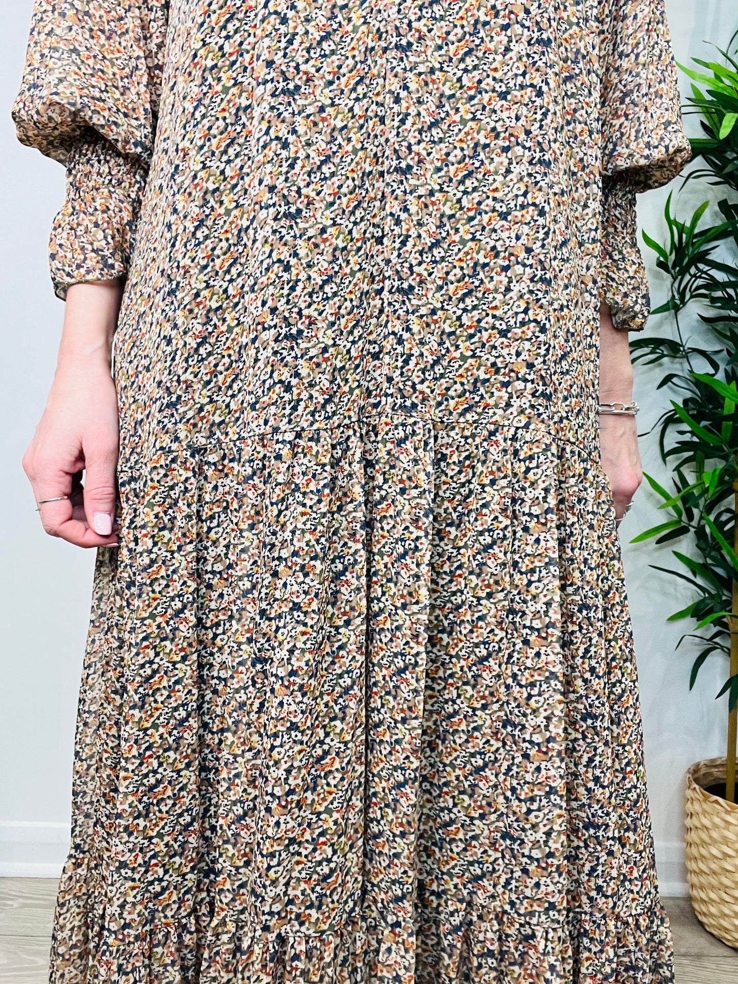 Floral Maxi Dress - Size S