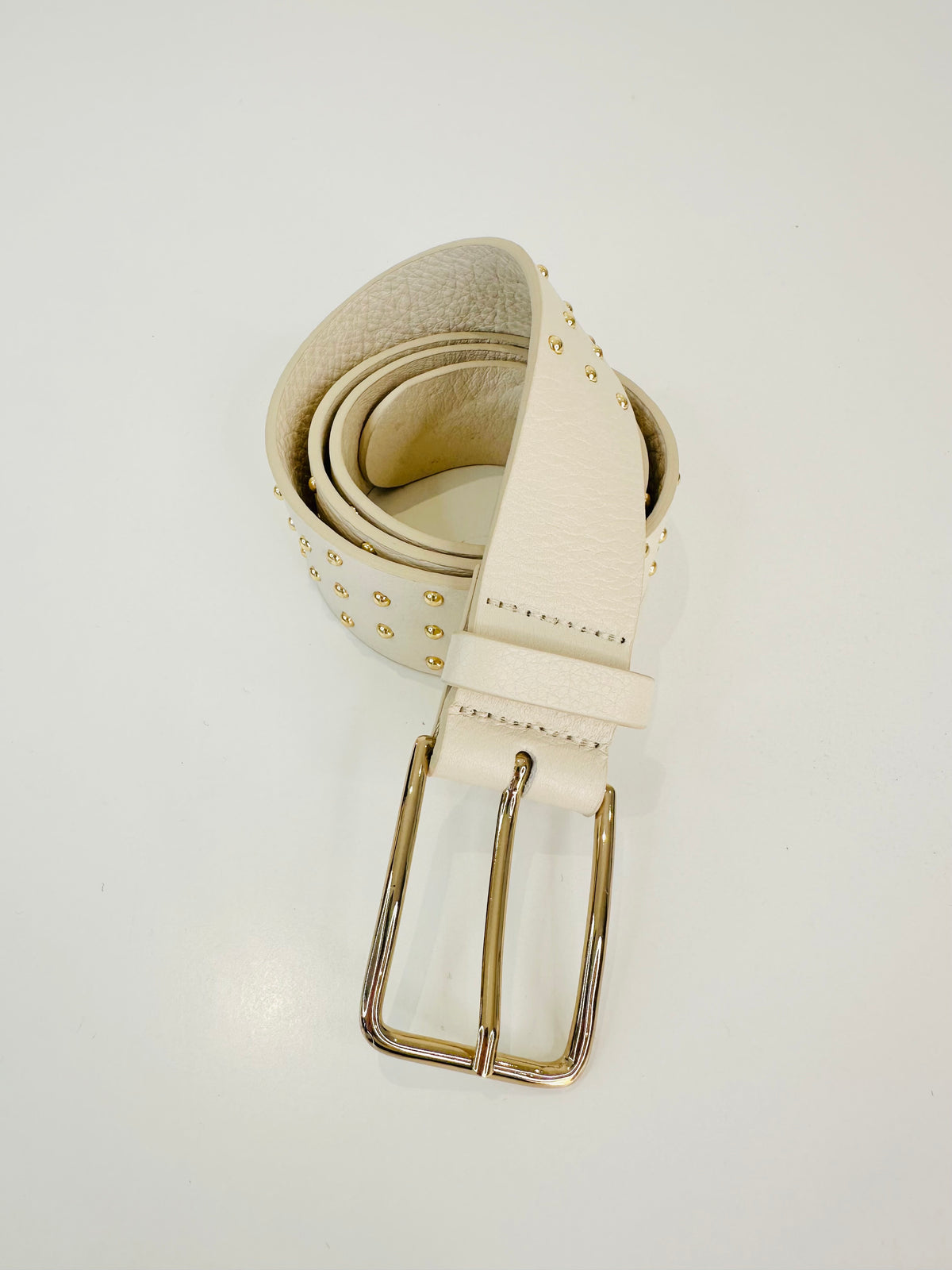 Studded Leather Belt - 75cm