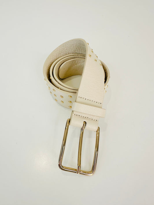 Studded Leather Belt - 75cm