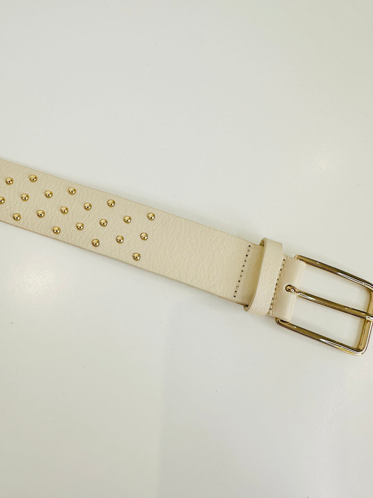 Studded Leather Belt - 75cm
