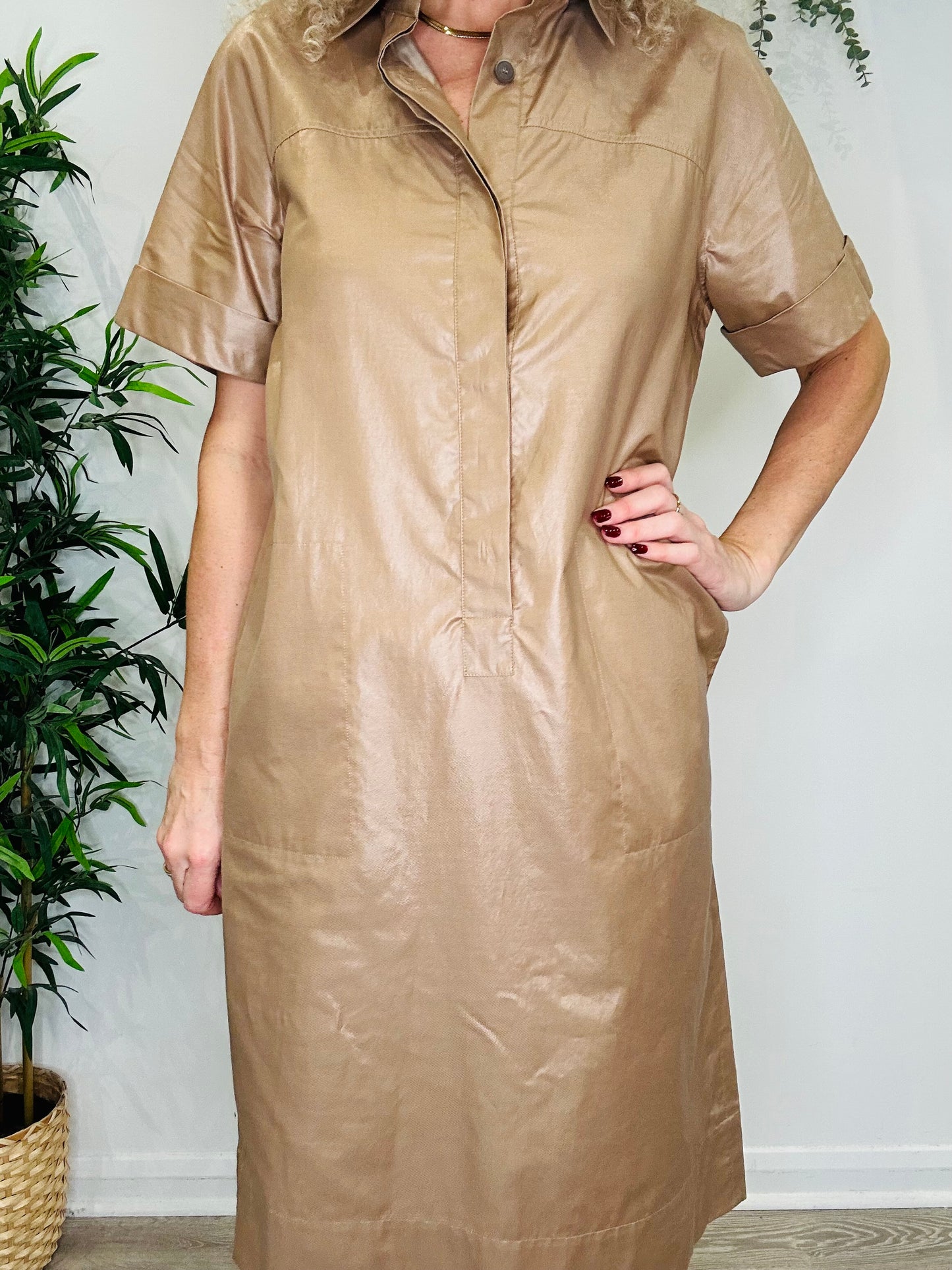Cotton Shirt Dress - Size 16