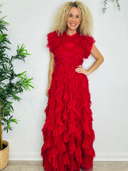Genevieve Ruffle Gown - Size 12