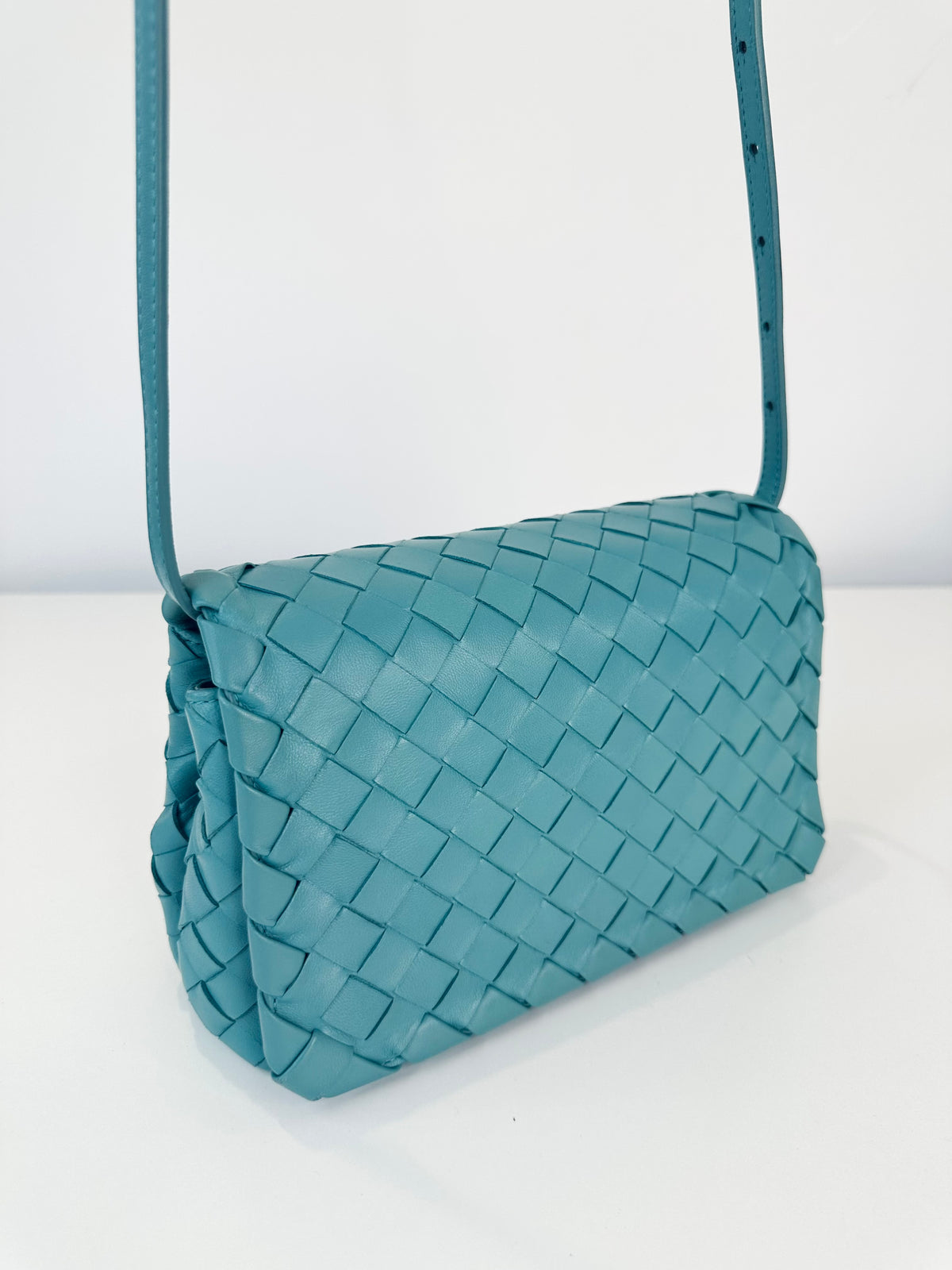 Intrecciato Leather Crossbody Bag