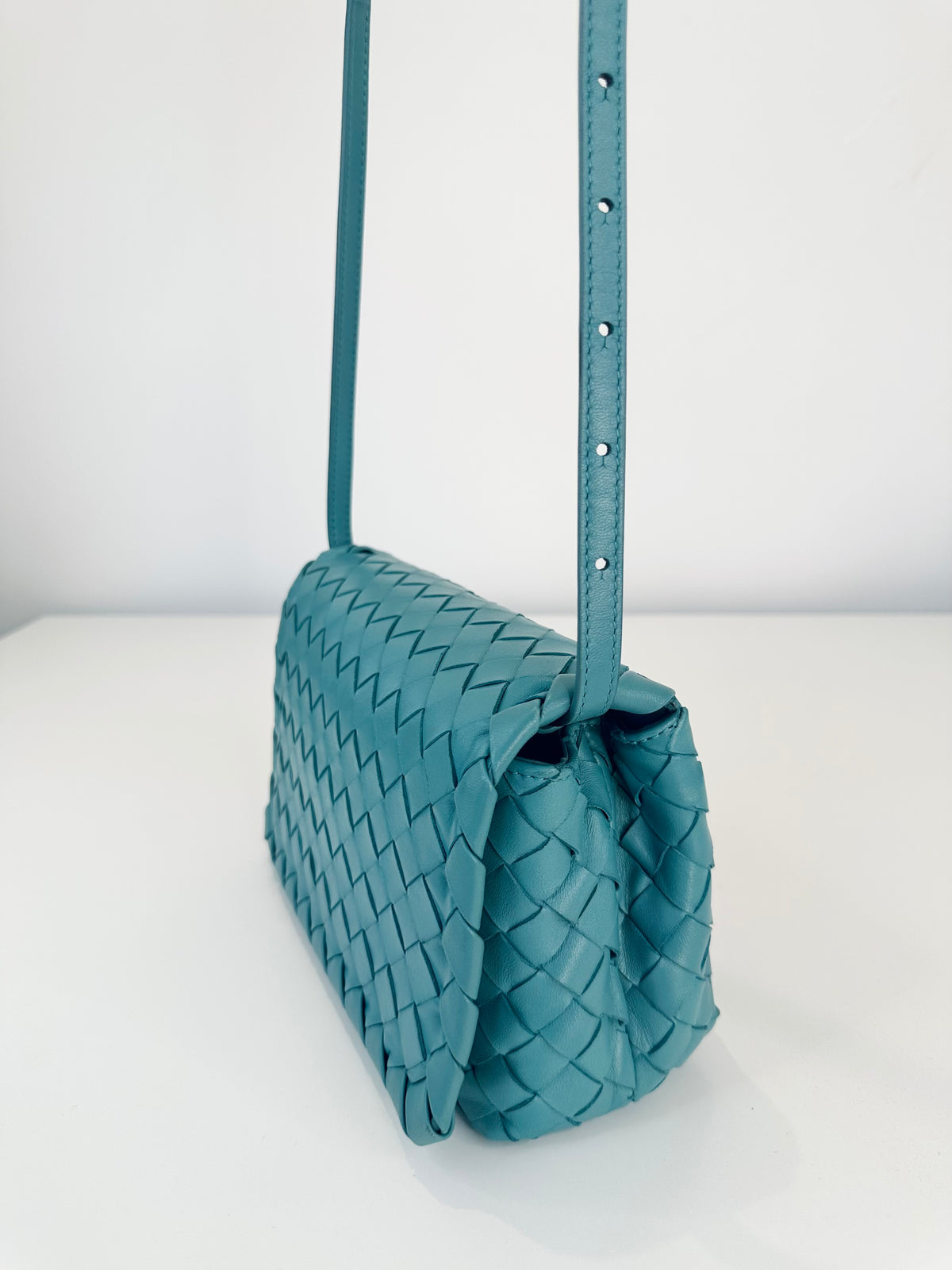 Intrecciato Leather Crossbody Bag