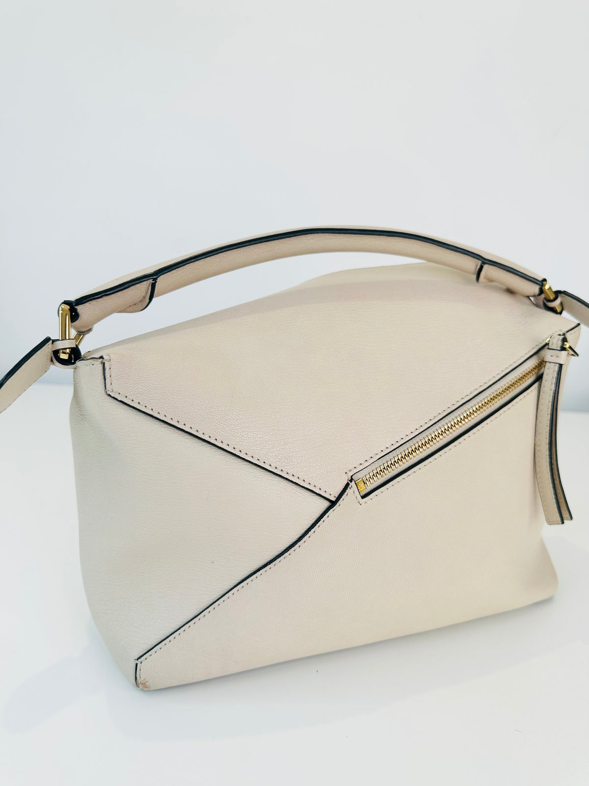 Medium Leather Puzzle Edge Bag