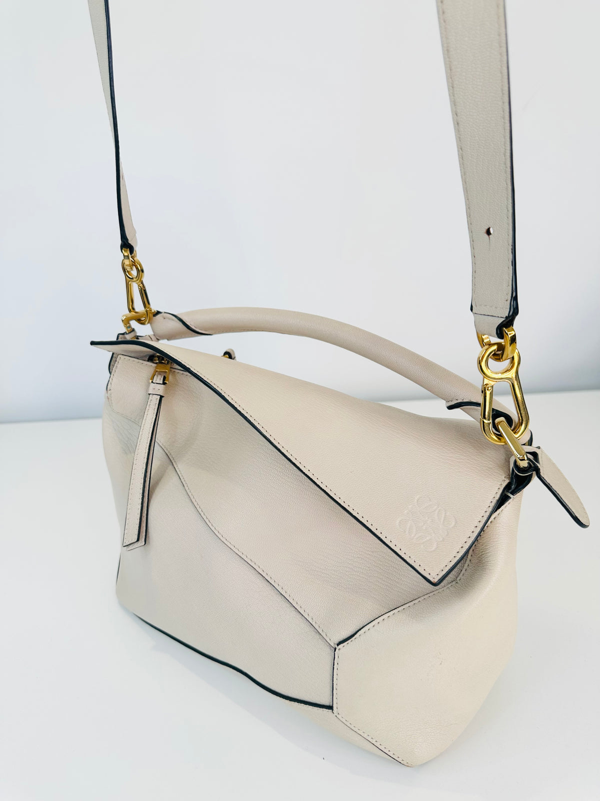 Medium Leather Puzzle Edge Bag