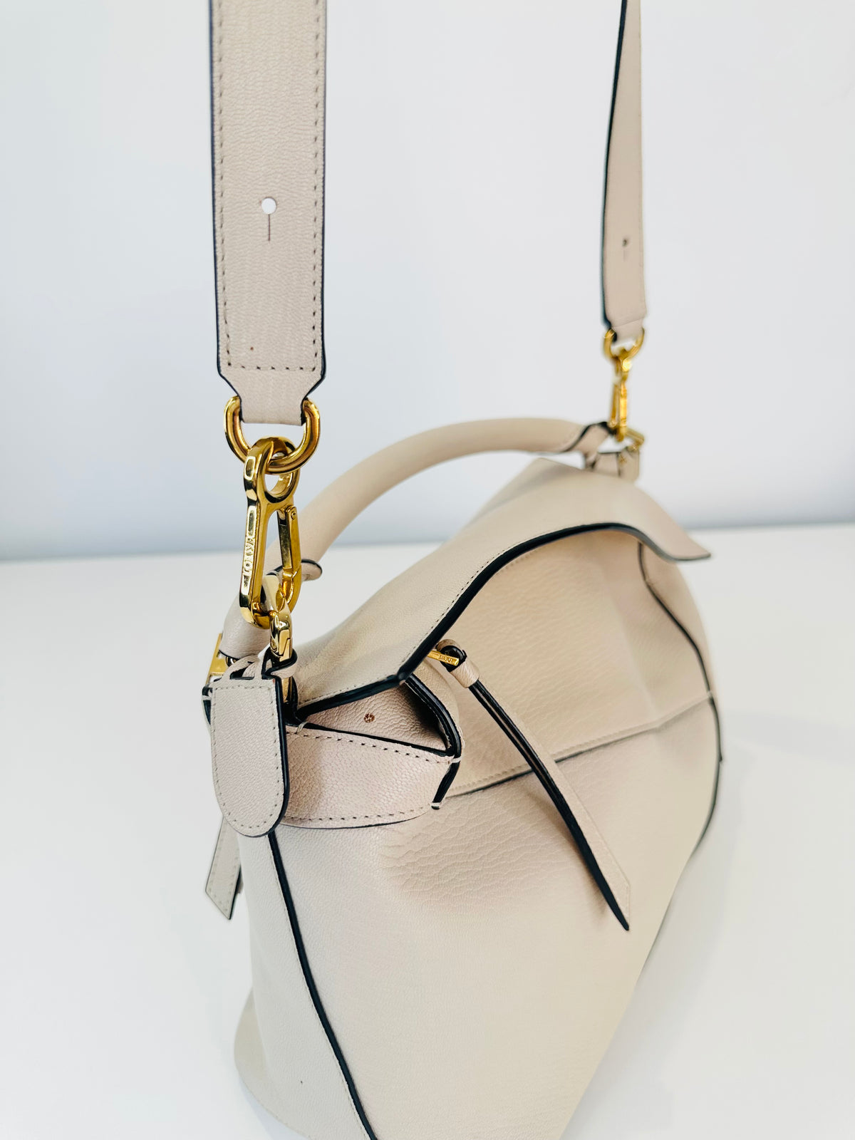 Medium Leather Puzzle Edge Bag