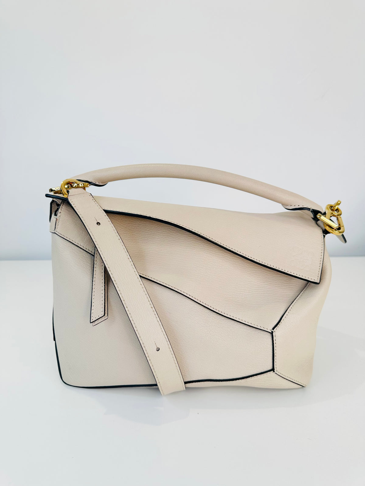 Medium Leather Puzzle Edge Bag