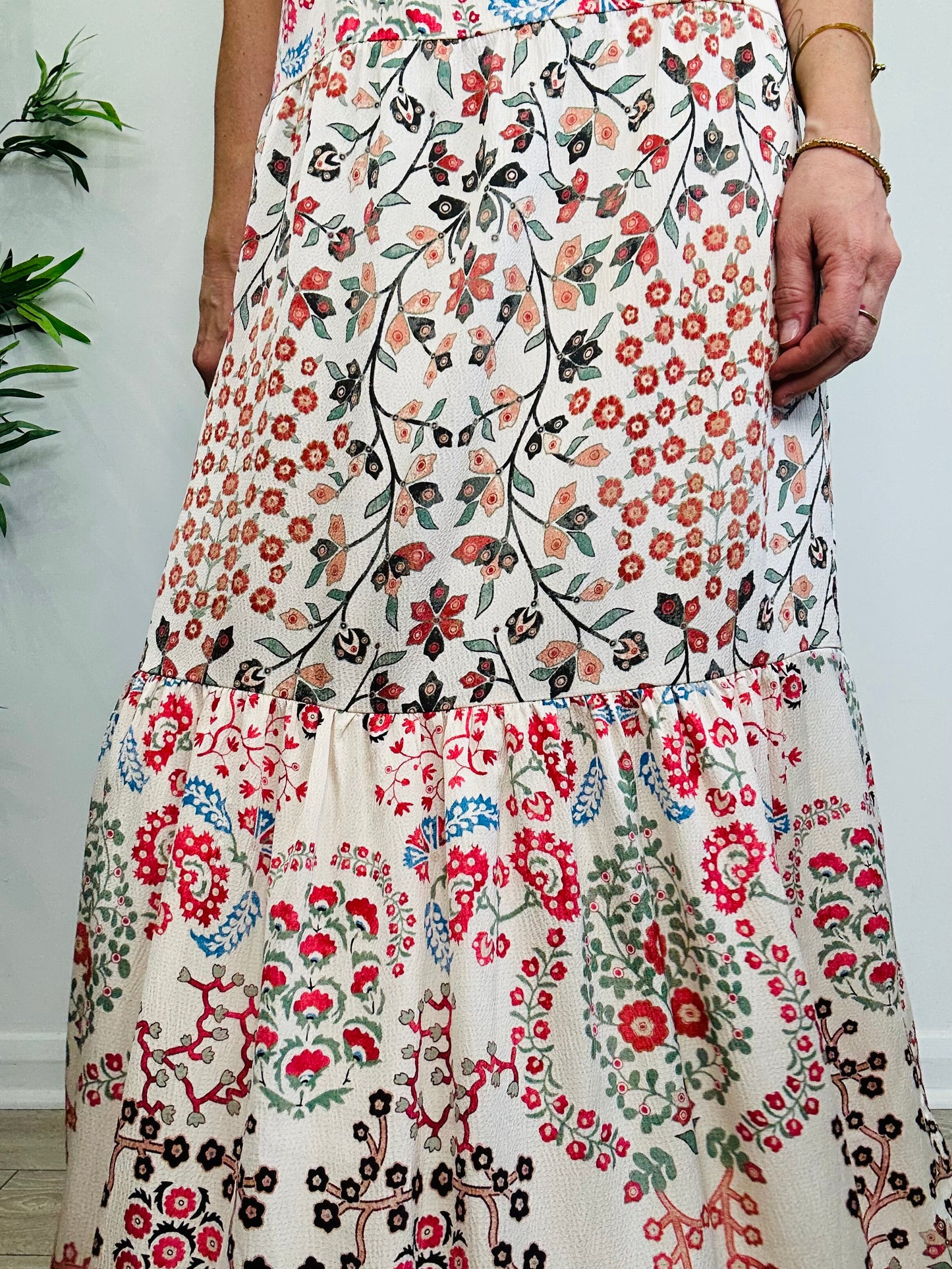 Patterned Maxi Dress - Size 1