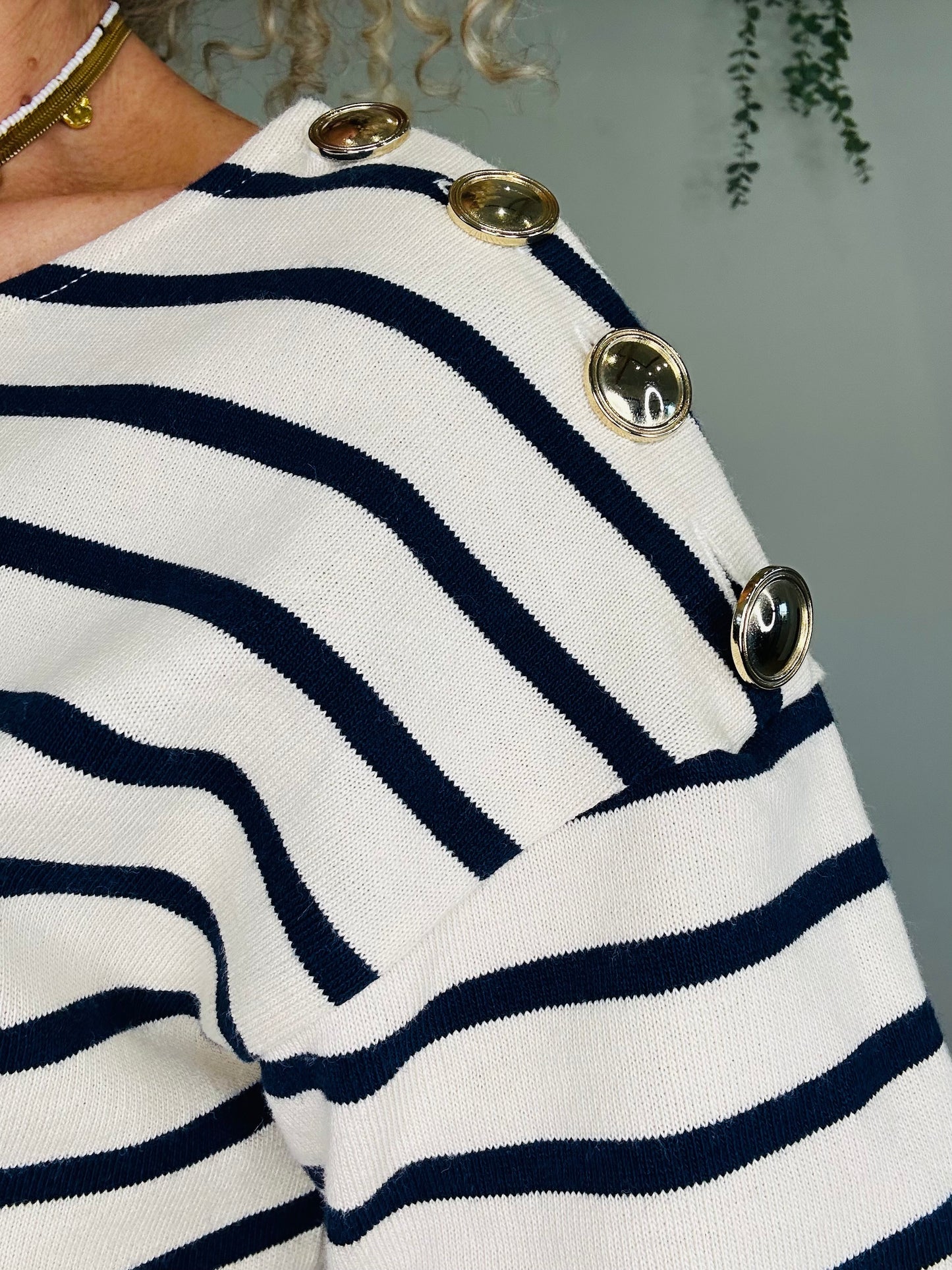 Striped T-Shirt Dress - Size S