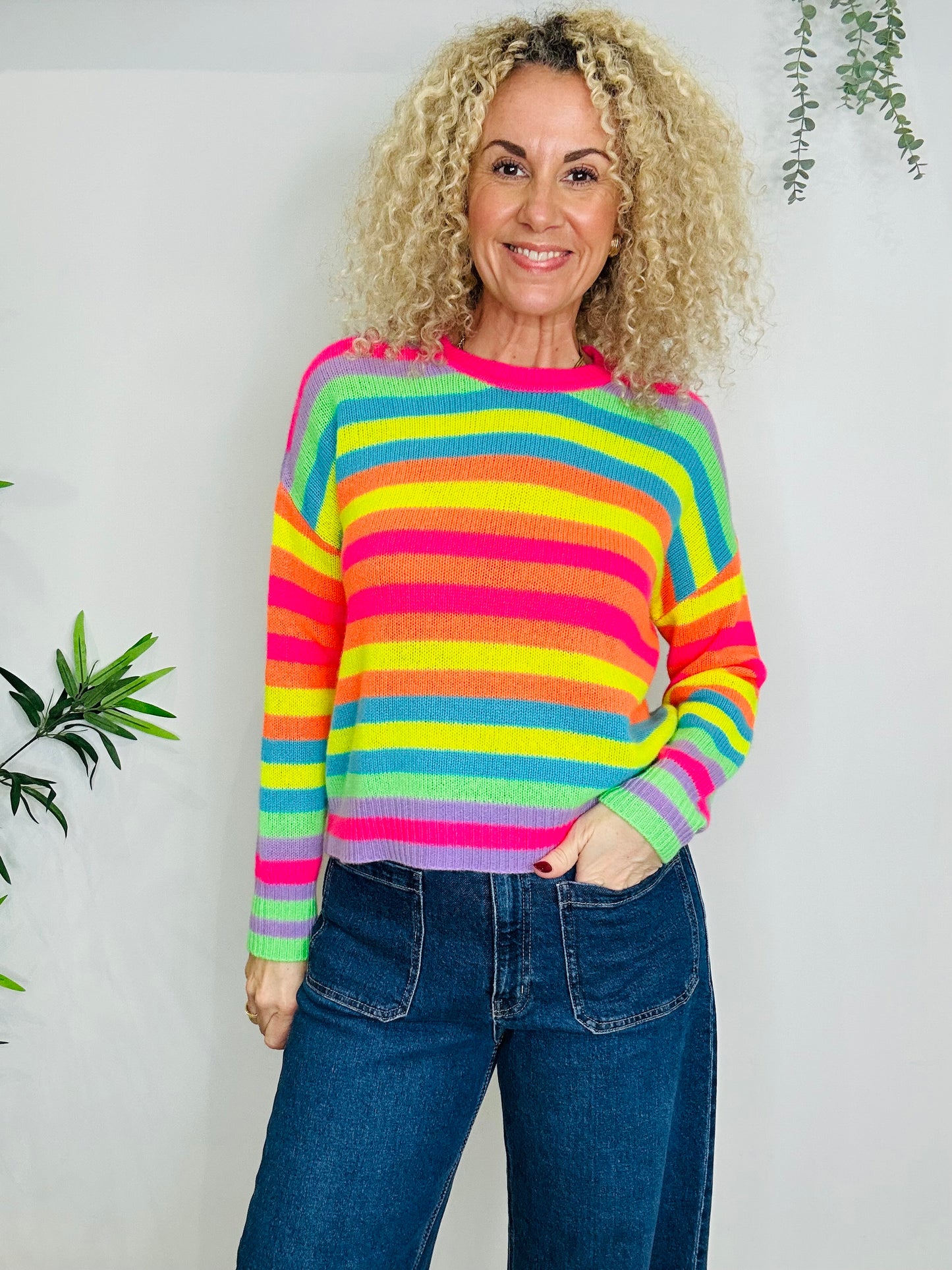 Striped Cashmere Jumper - Size S