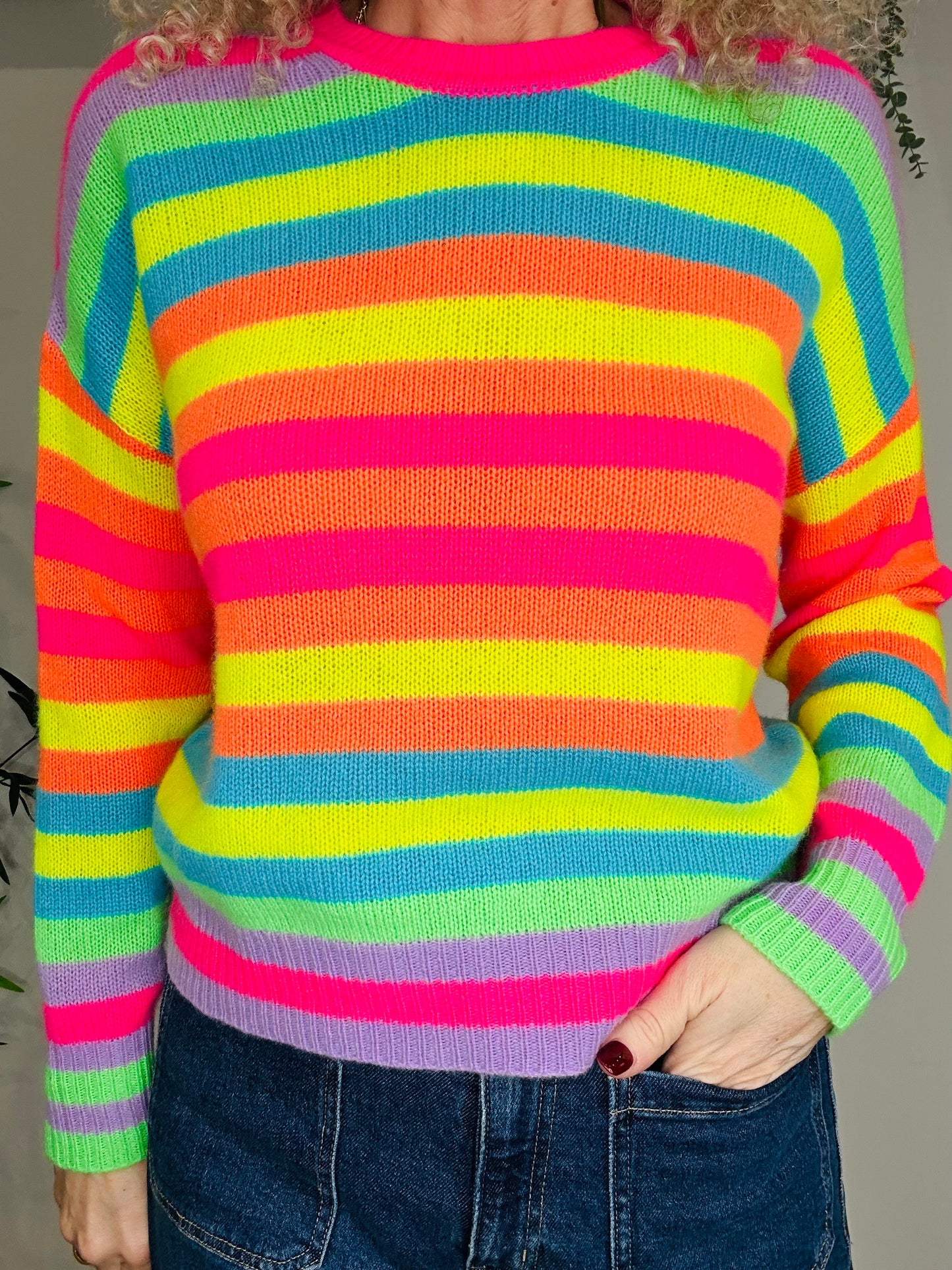 Striped Cashmere Jumper - Size S