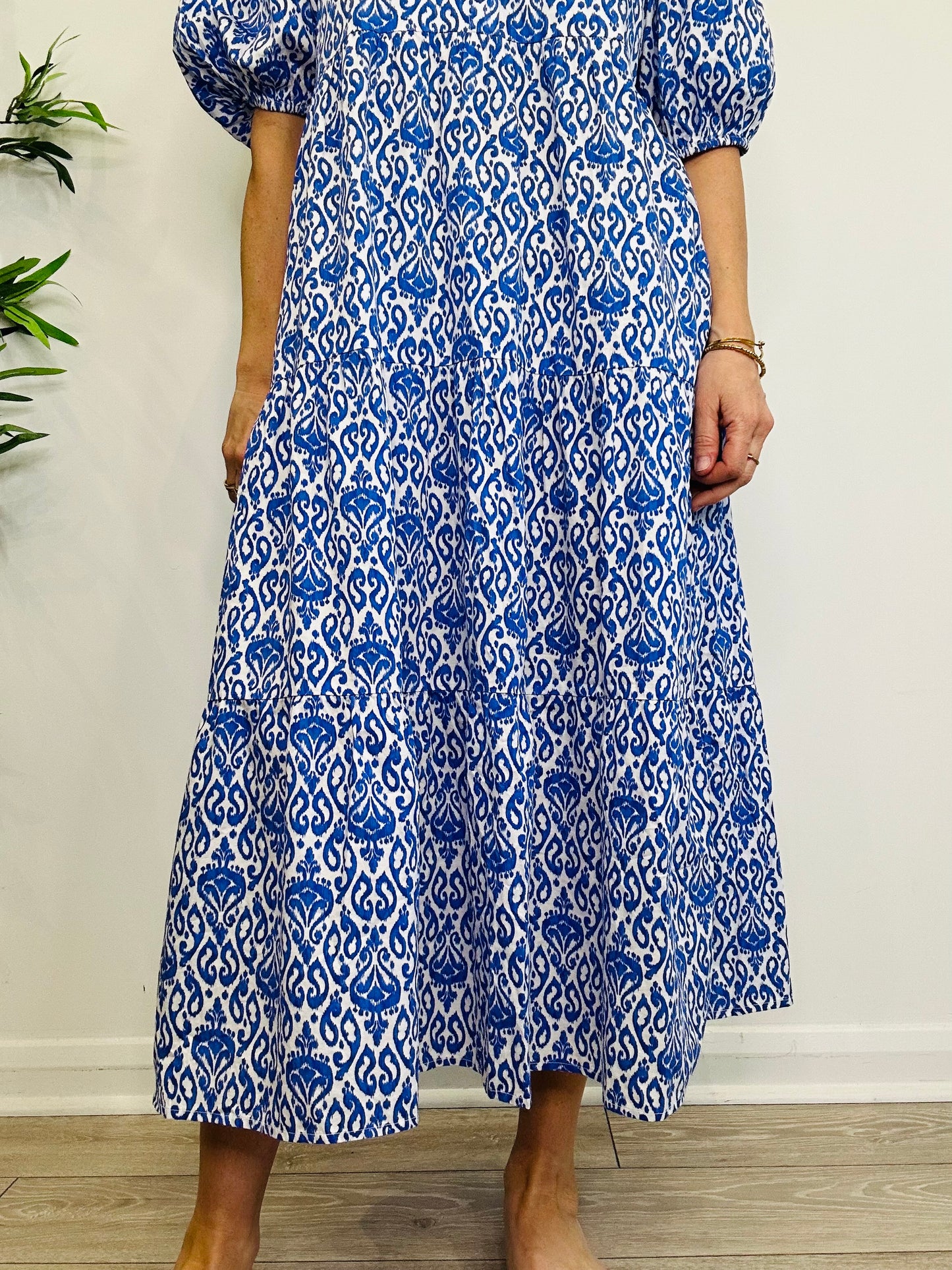 Patterned Cotton Dress - Size M