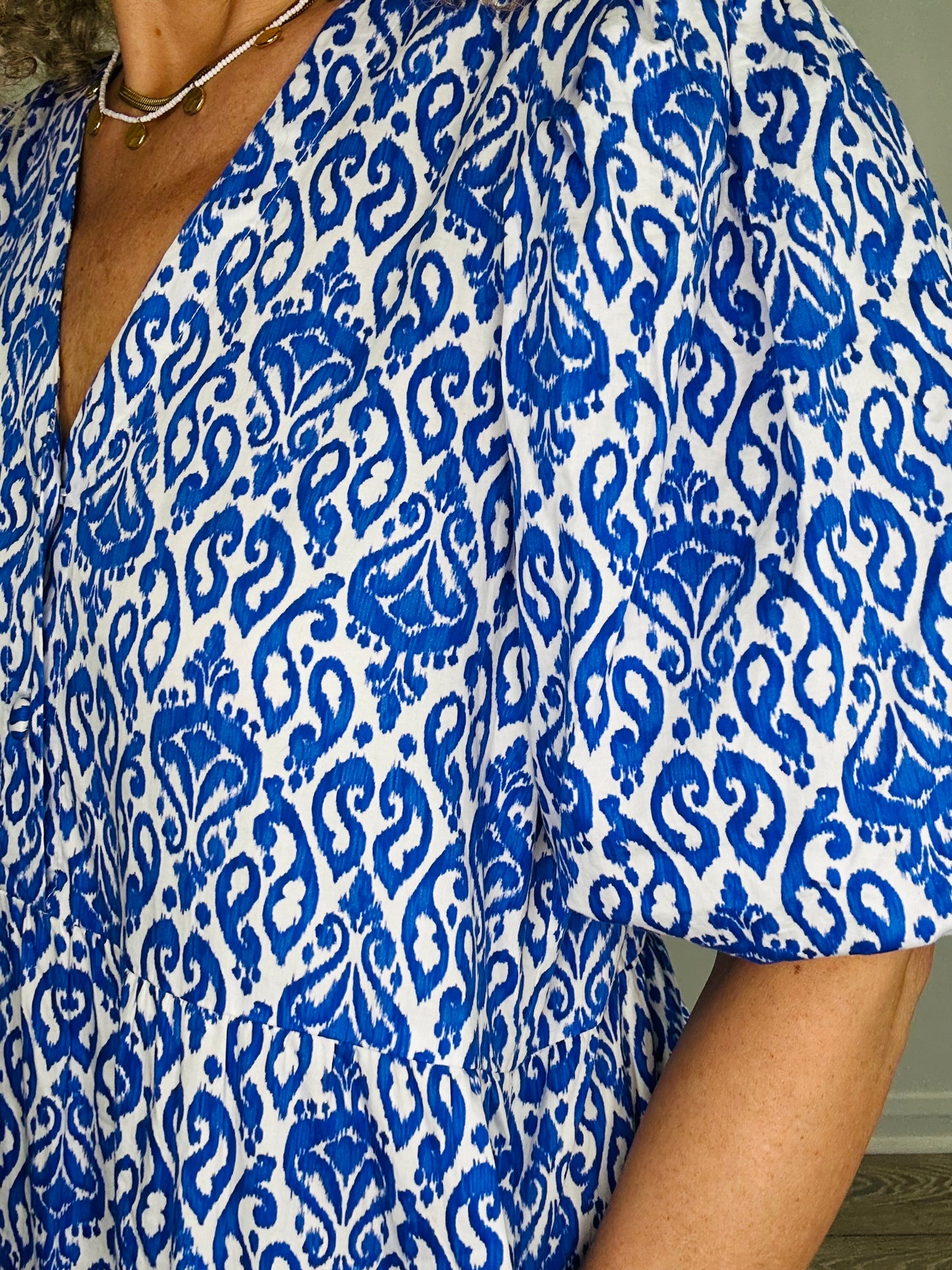 Patterned Cotton Dress - Size M