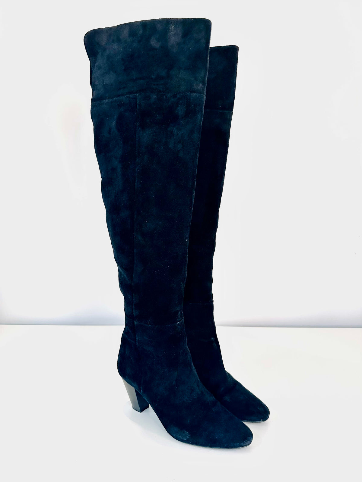 Suede Over-the-knee Boots - Size 40