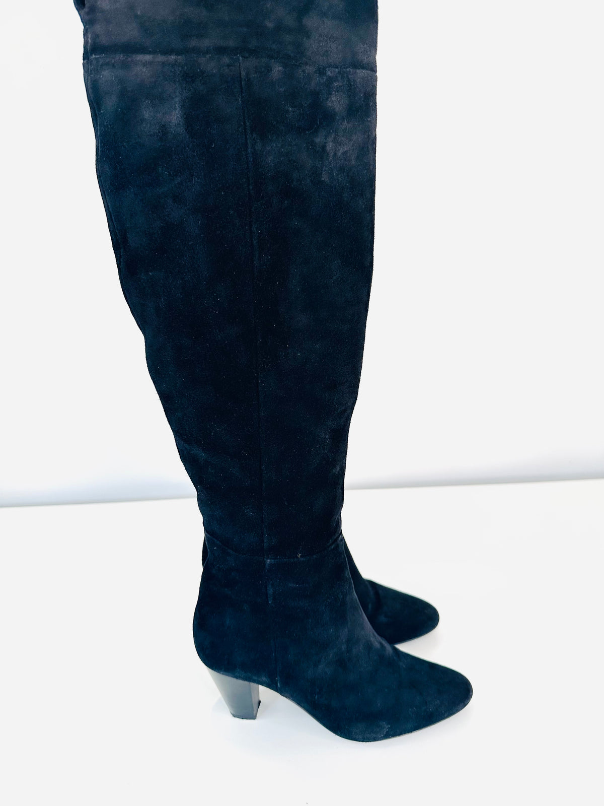 Suede Over-the-knee Boots - Size 40