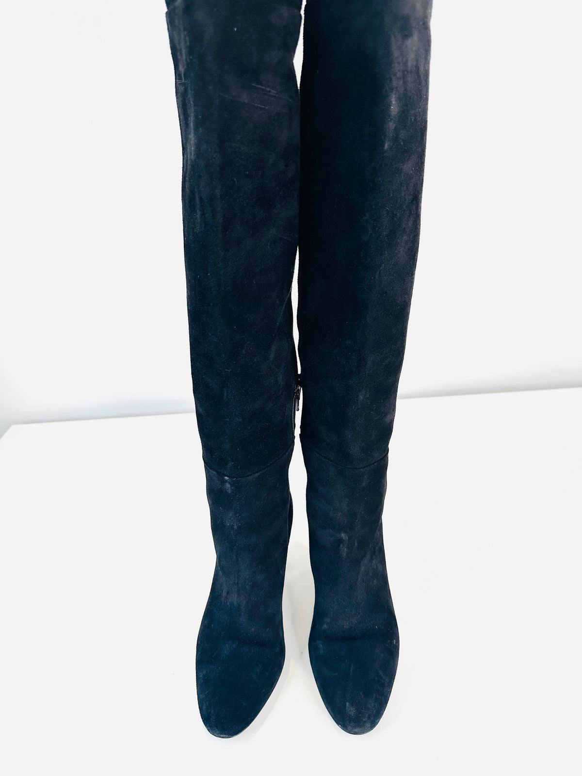 Suede Over-the-knee Boots - Size 40