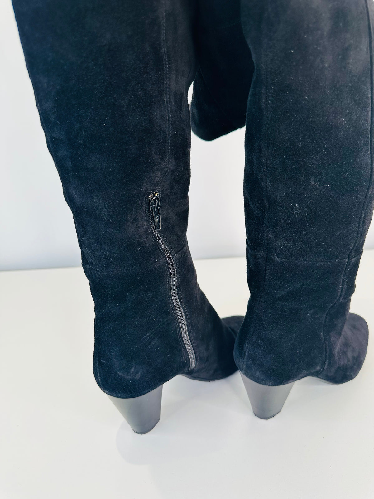 Suede Over-the-knee Boots - Size 40