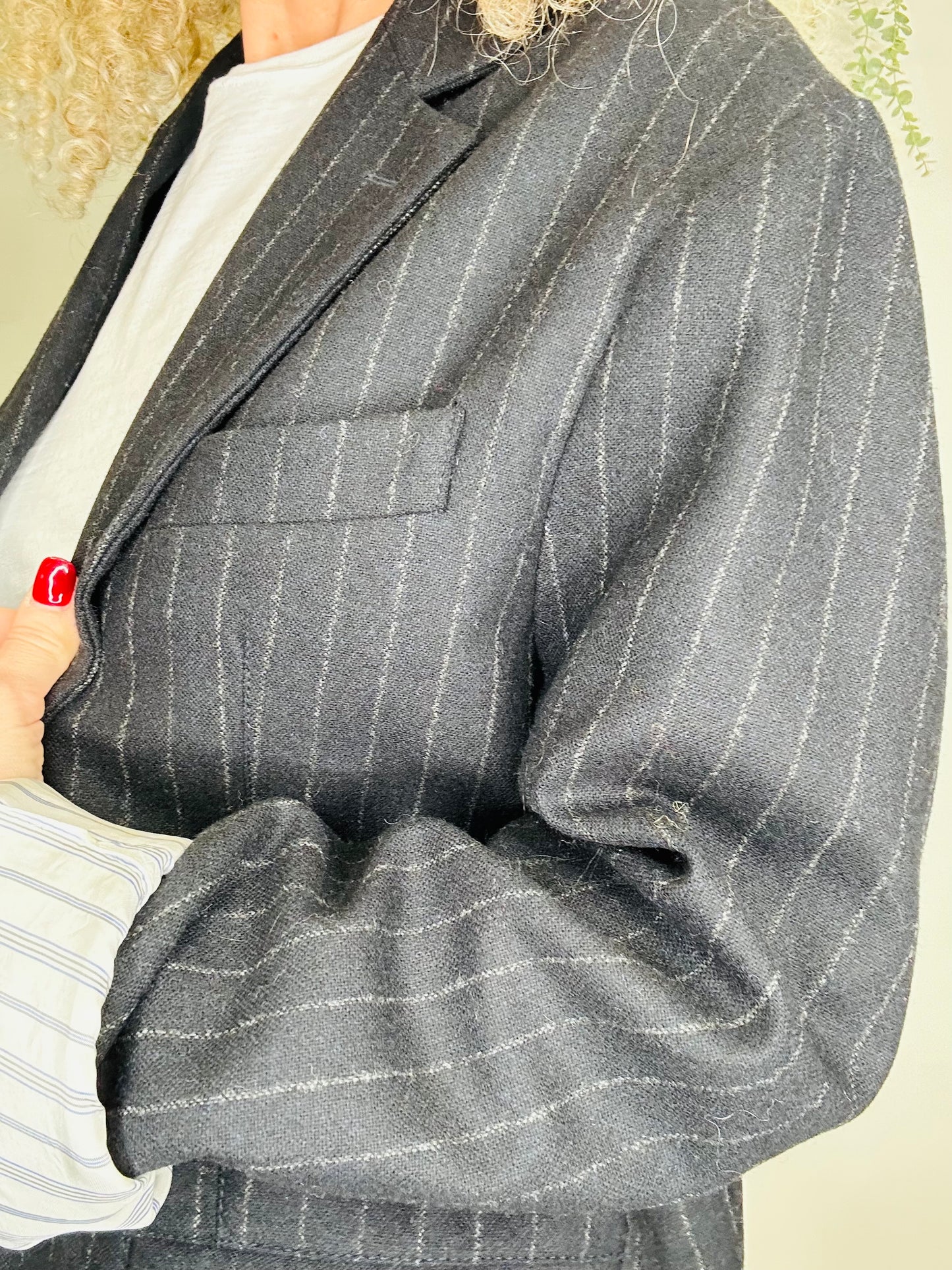 Pinstripe Blazer - Size L