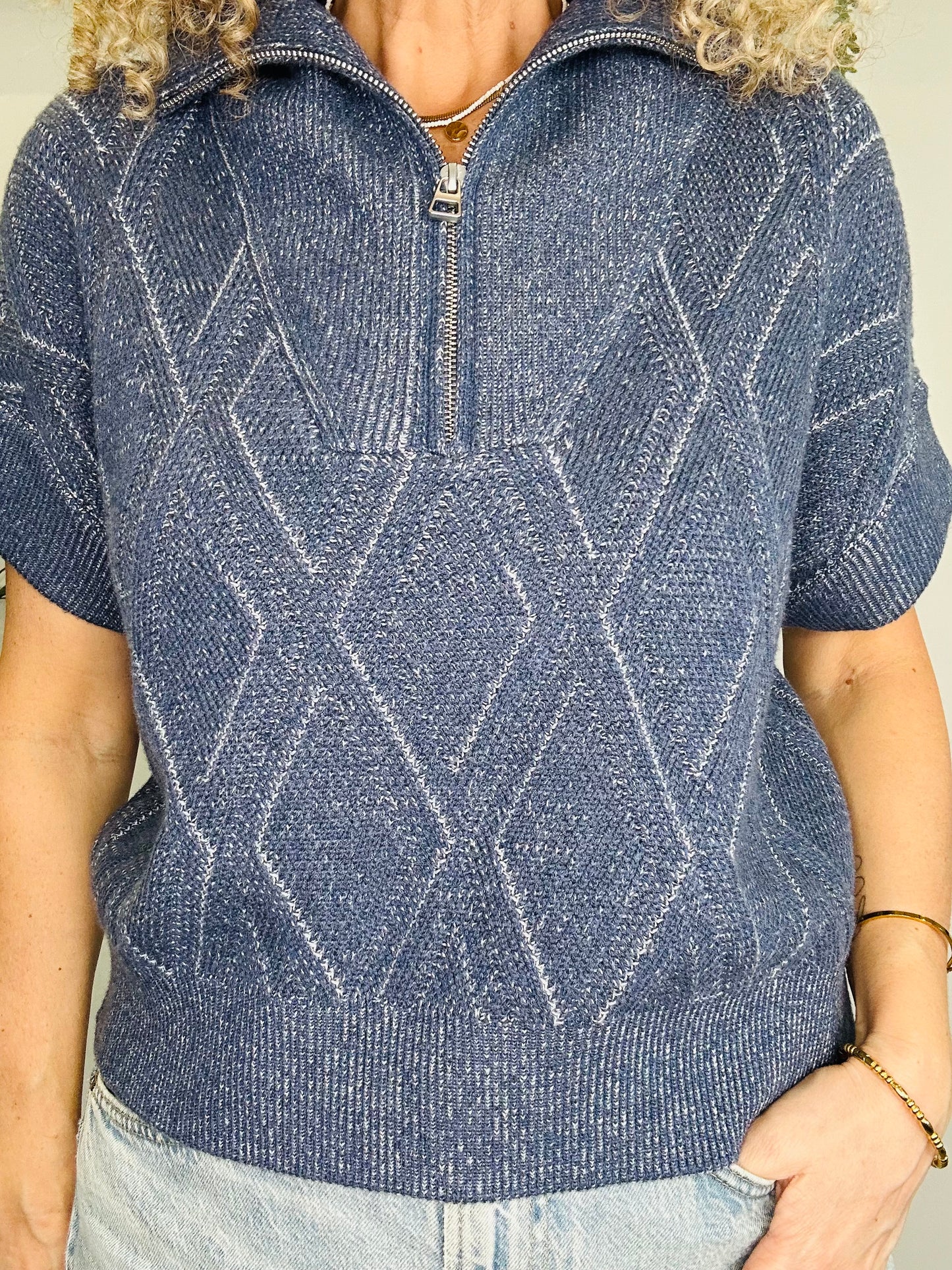 Quarter Zip Jumper - Size S