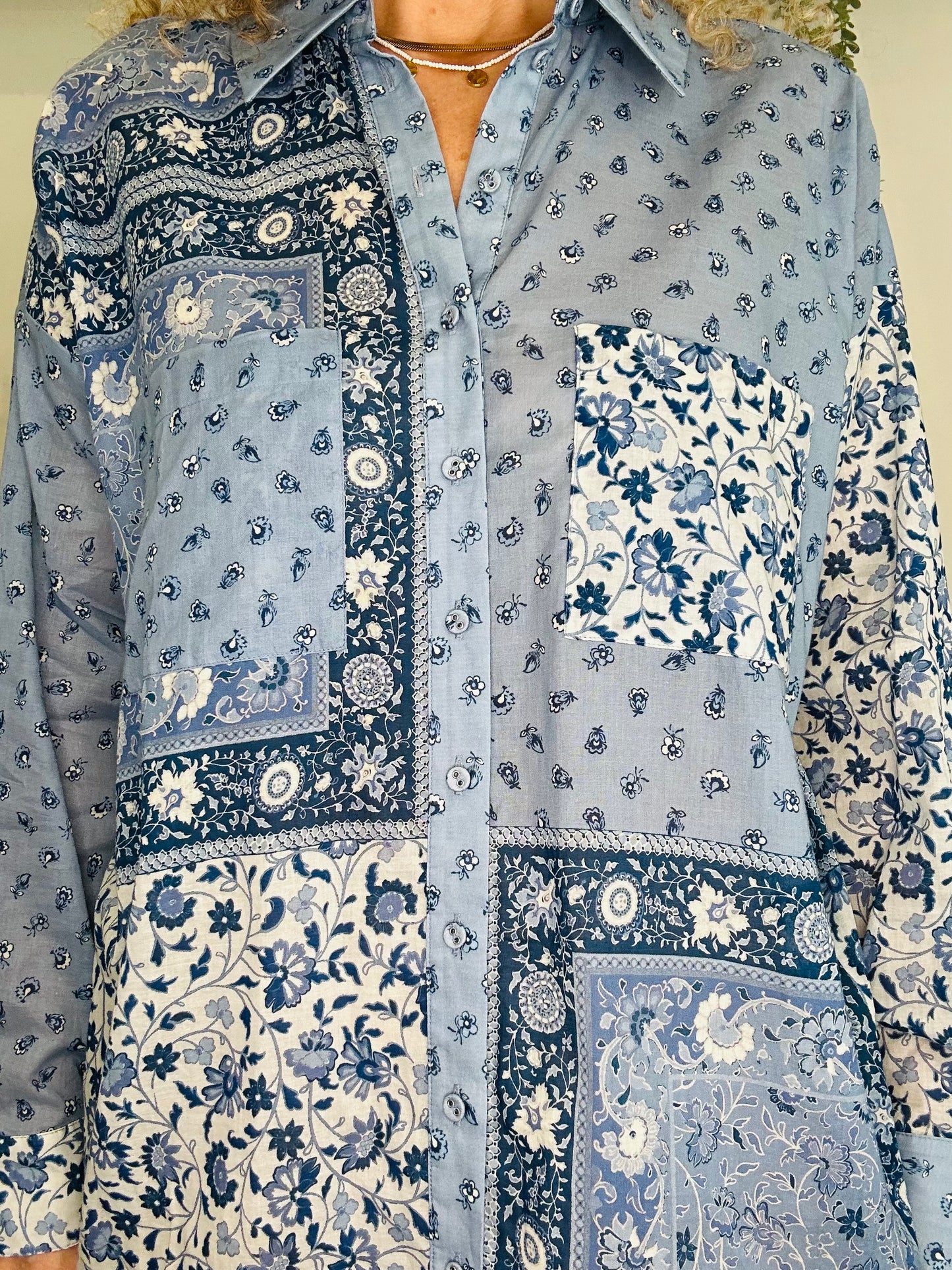 Floral Shirt Dress - Size M