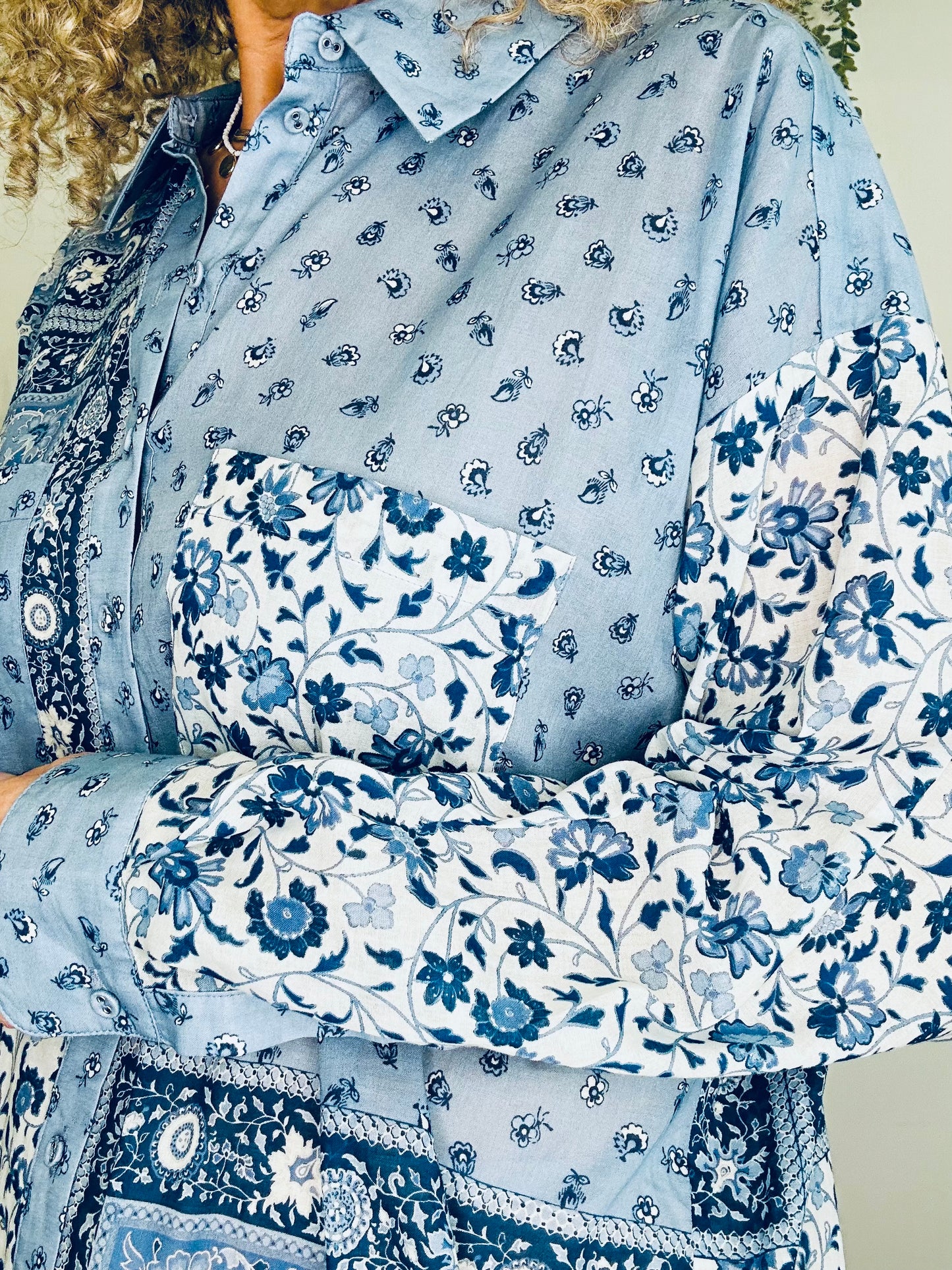 Floral Shirt Dress - Size M