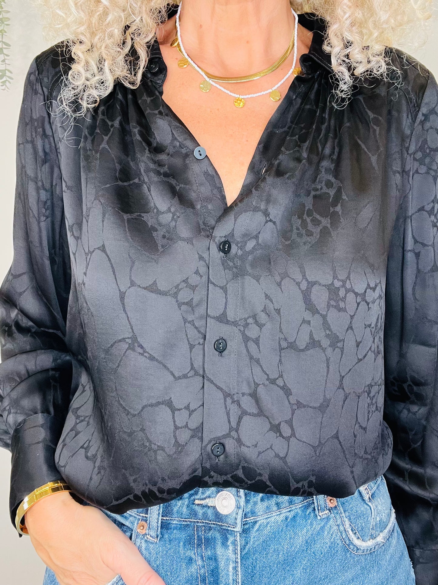 Marble Print Shirt - Size 0