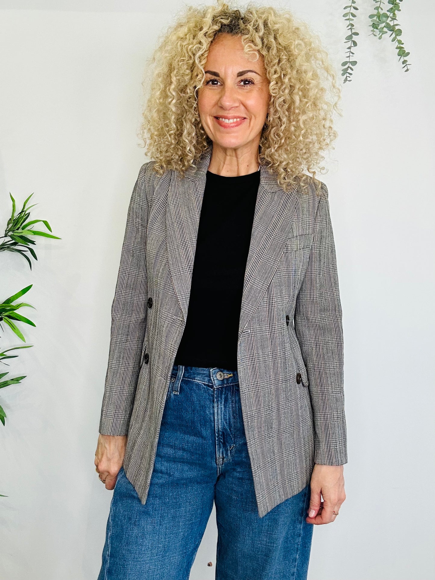 Check Blazer - Size 34