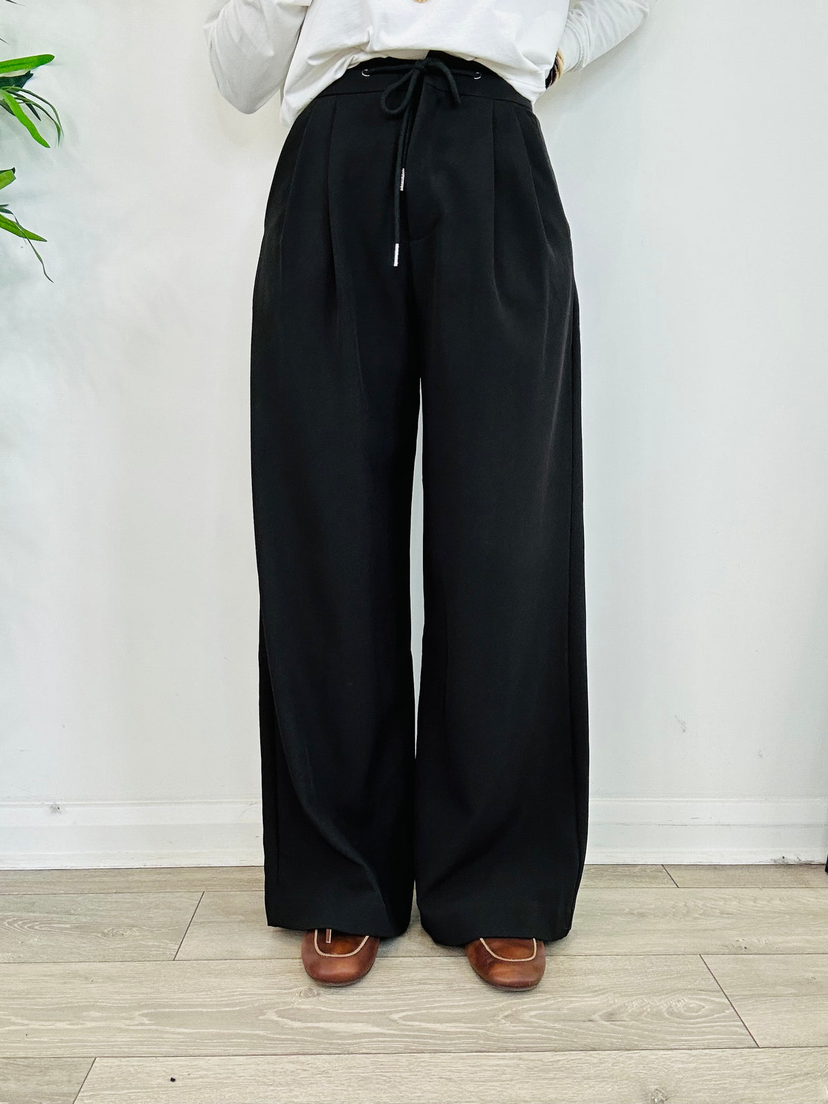 Wide Leg Trousers - Size XS