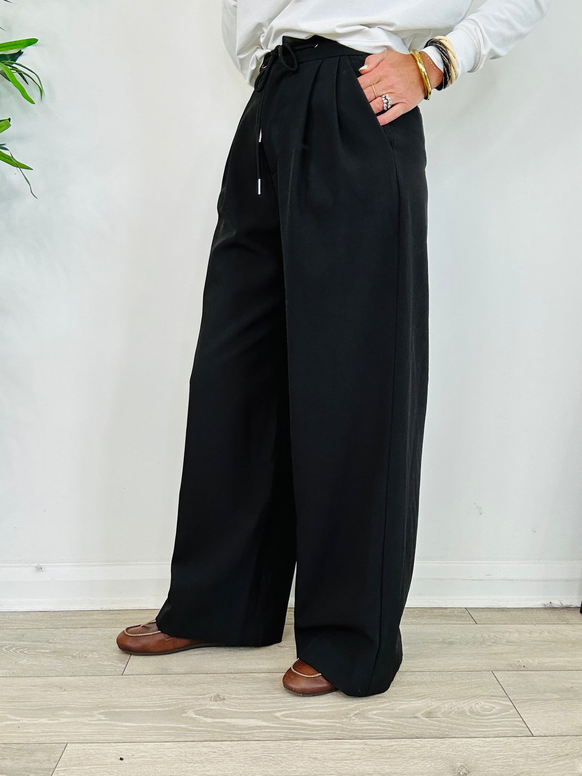 Wide Leg Trousers - Size XS