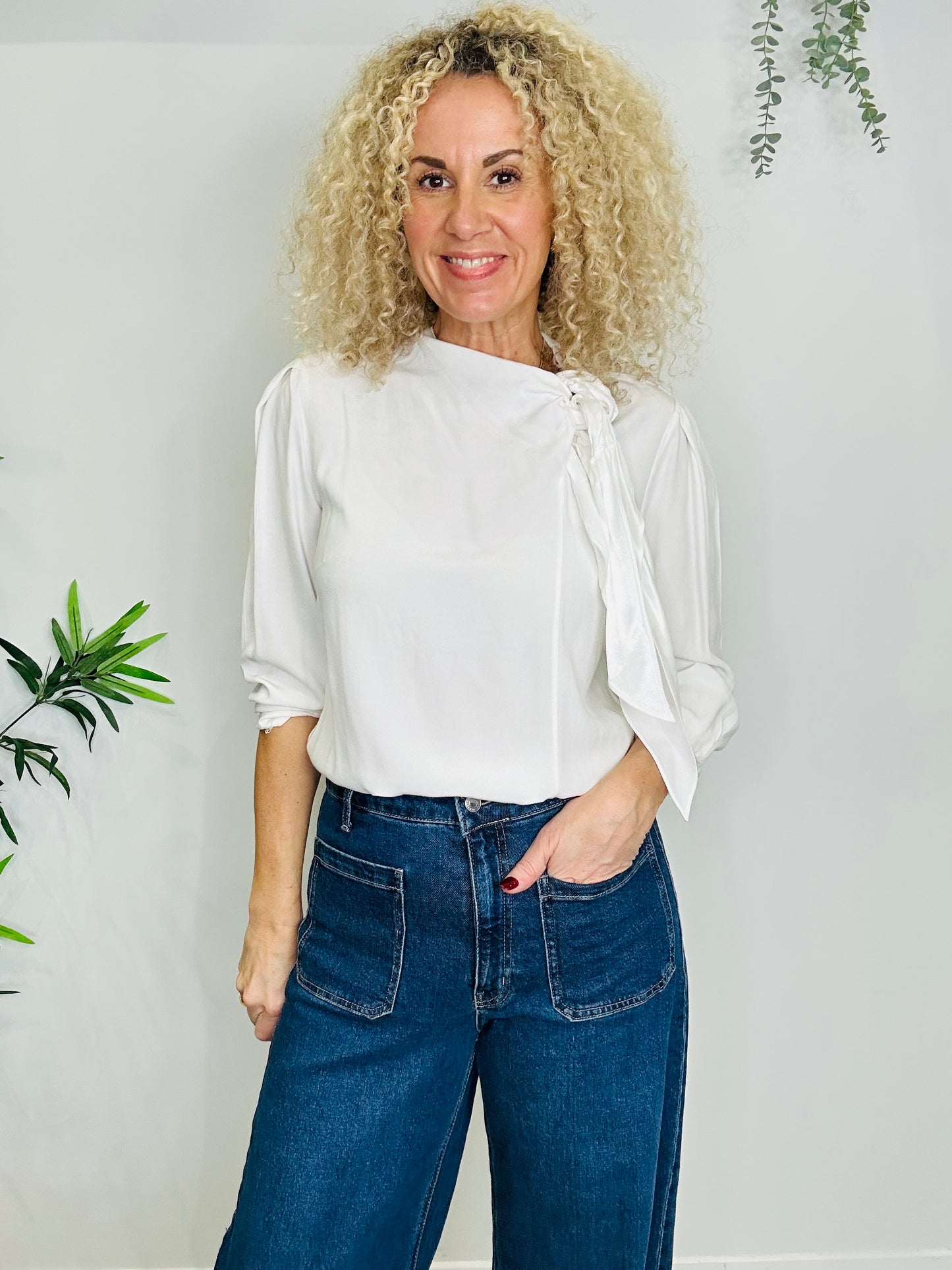 Neck Tie Blouse - Size 2