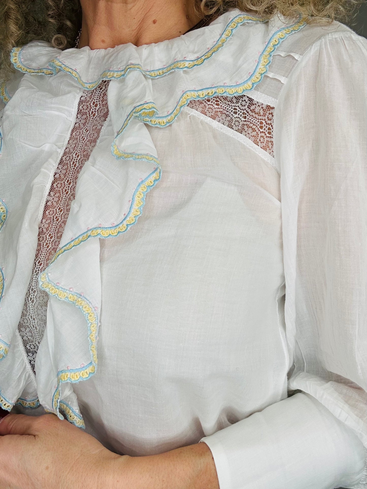 Frill Cotton Blouse - Size 1
