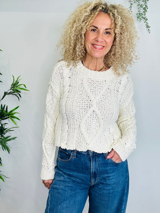 Cable Knit Jumper - Size S