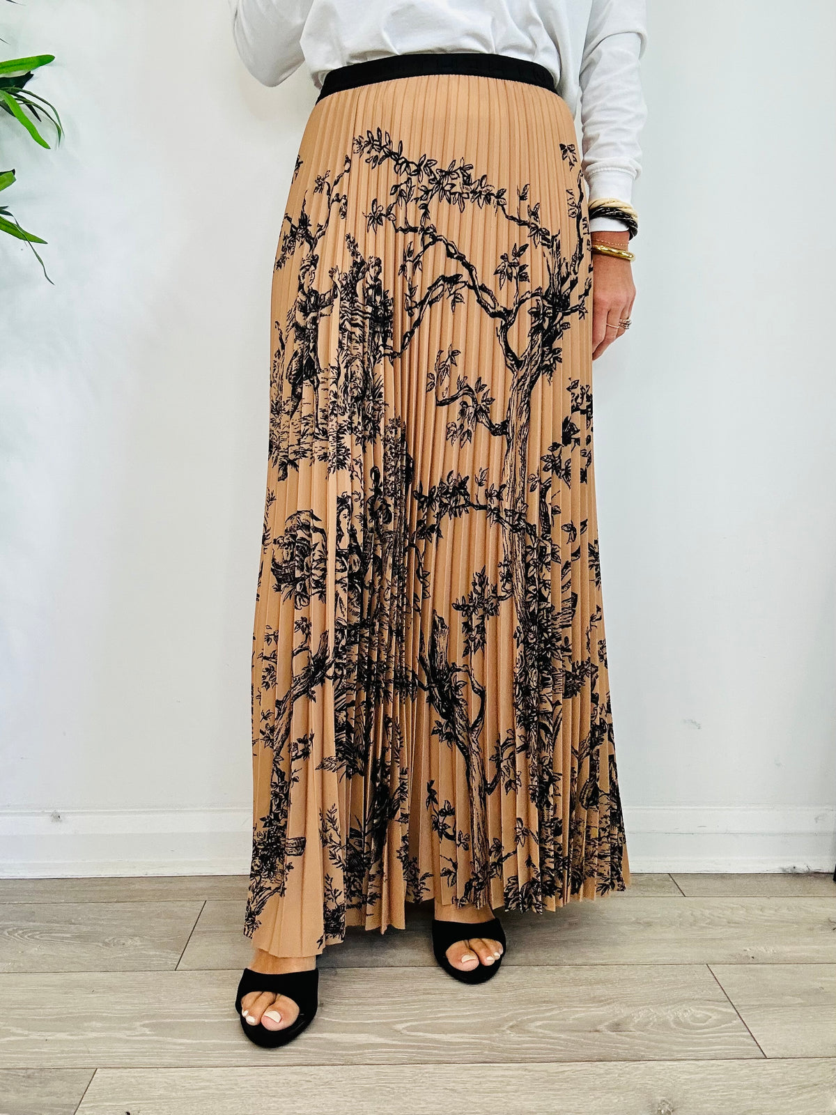 Pleated Maxi Skirt - Size 34