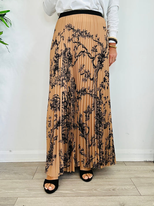 Pleated Maxi Skirt - Size 34