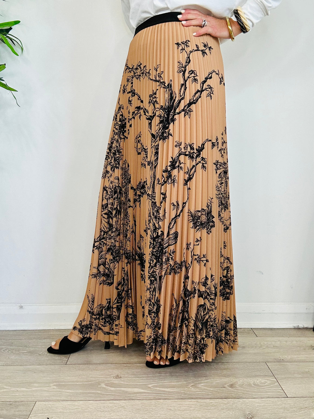 Pleated Maxi Skirt - Size 34