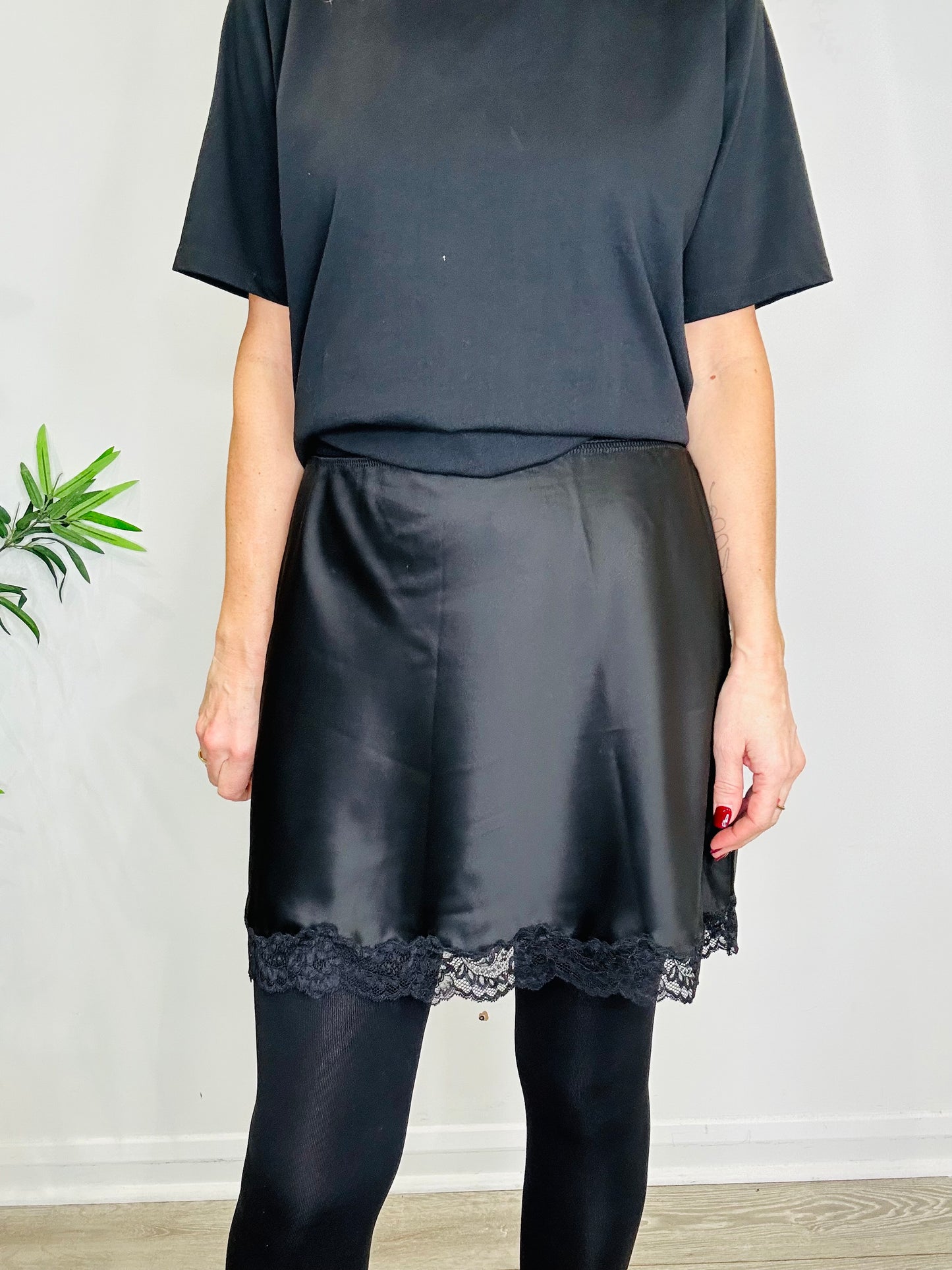 Satin Mini Skirt - Size 12