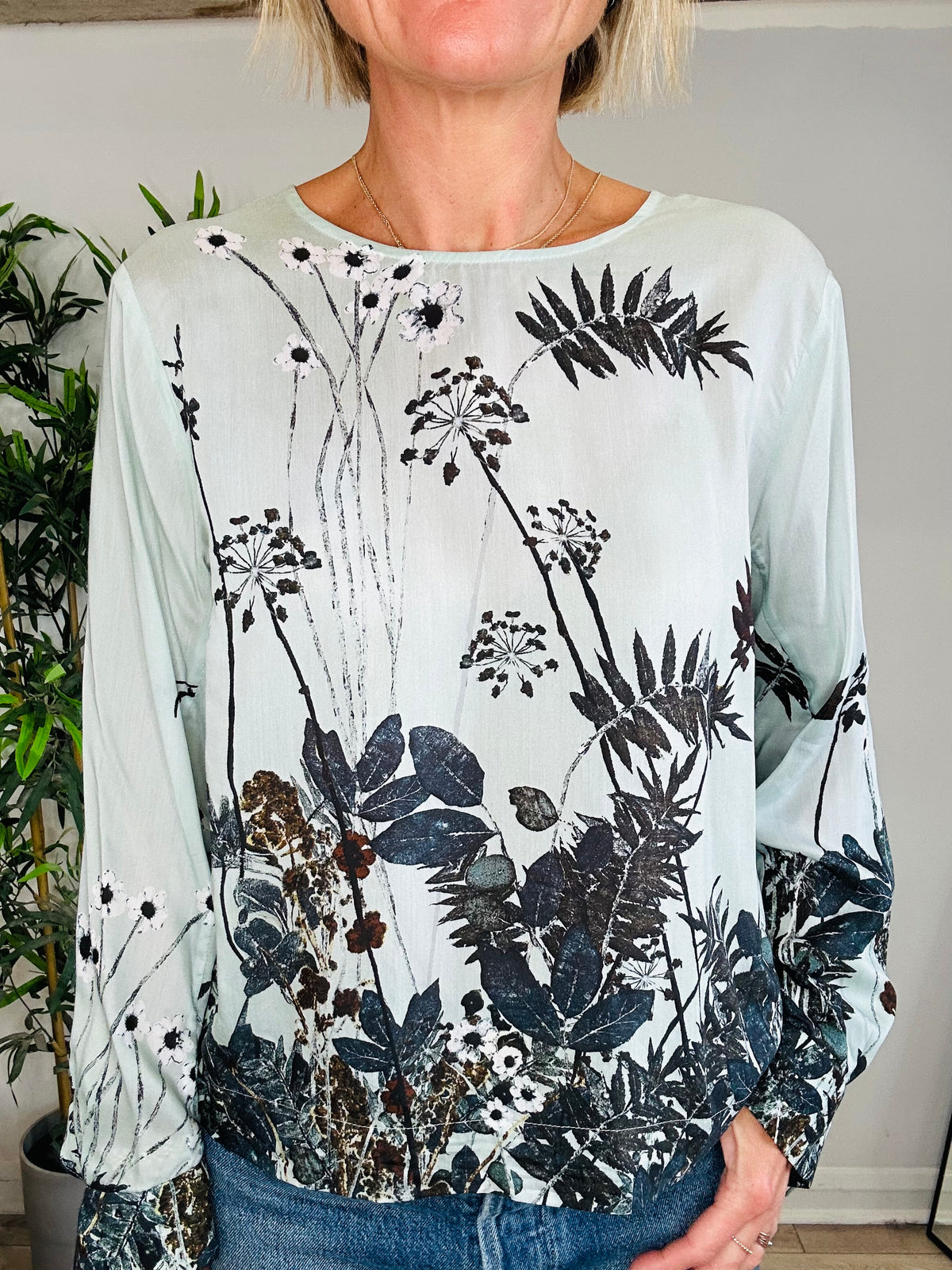 Patterned Blouse - Size 34