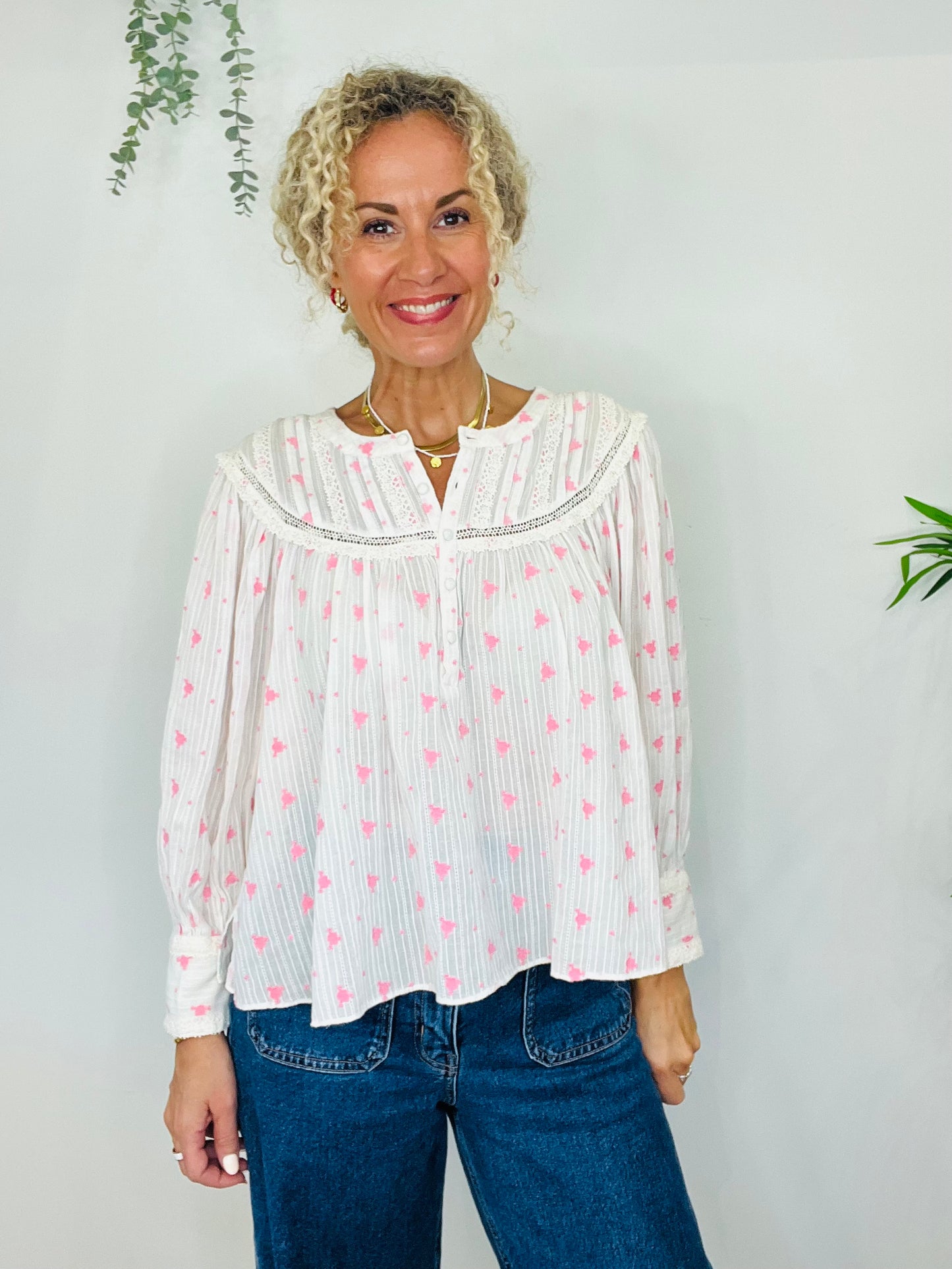 Embroidered Blouse - Size S