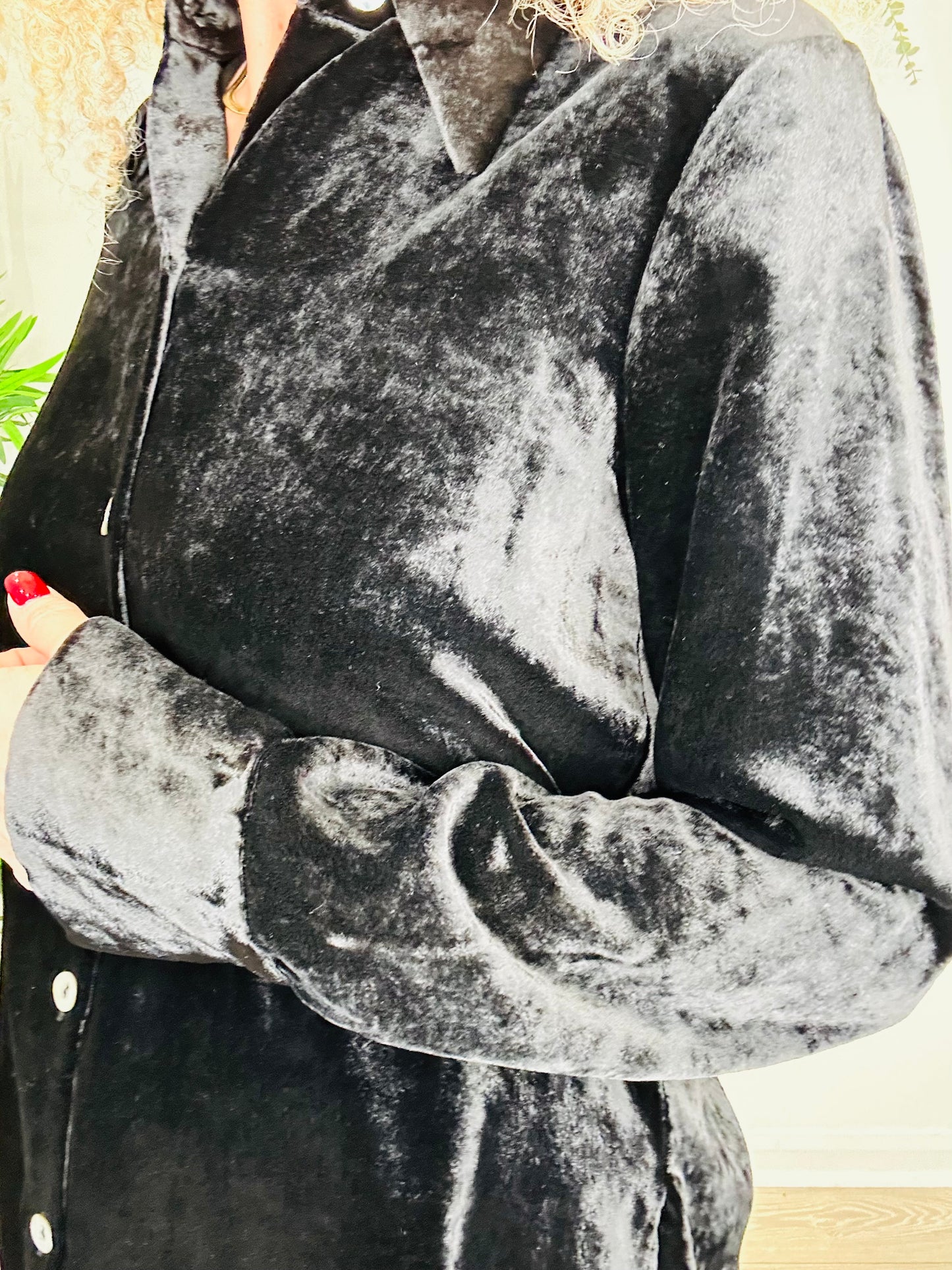 Velvet Shirt & Trouser Set - Size M