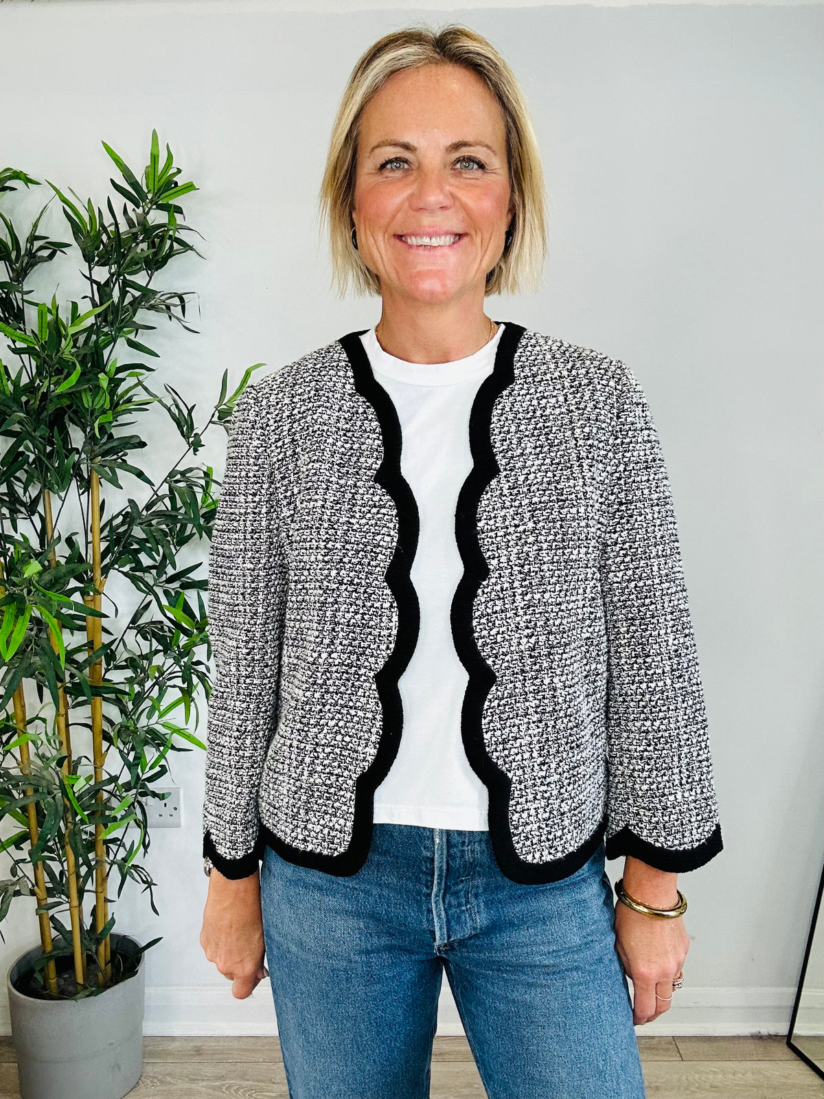 Scallop Tweed Jacket - Size 14