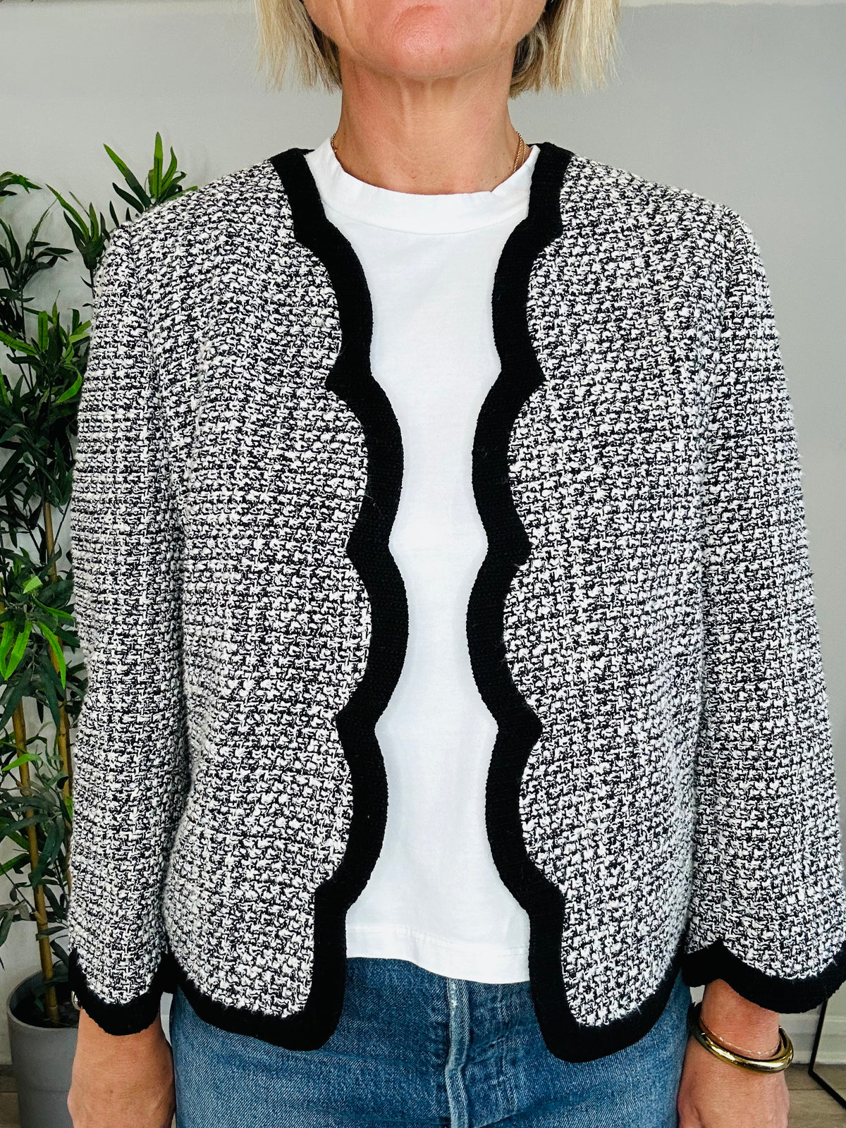 Scallop Tweed Jacket - Size 14