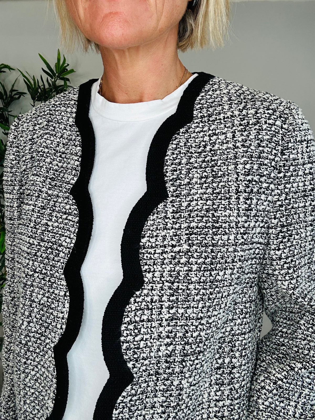 Scallop Tweed Jacket - Size 14