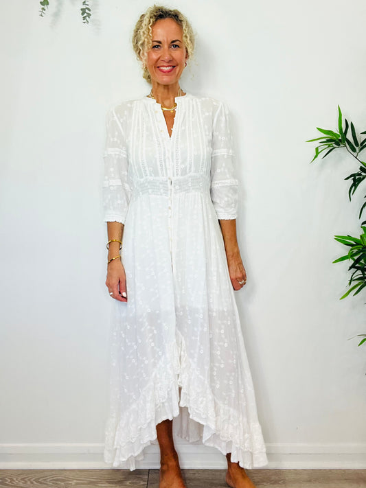 Embroidered Maxi Dress - Size M