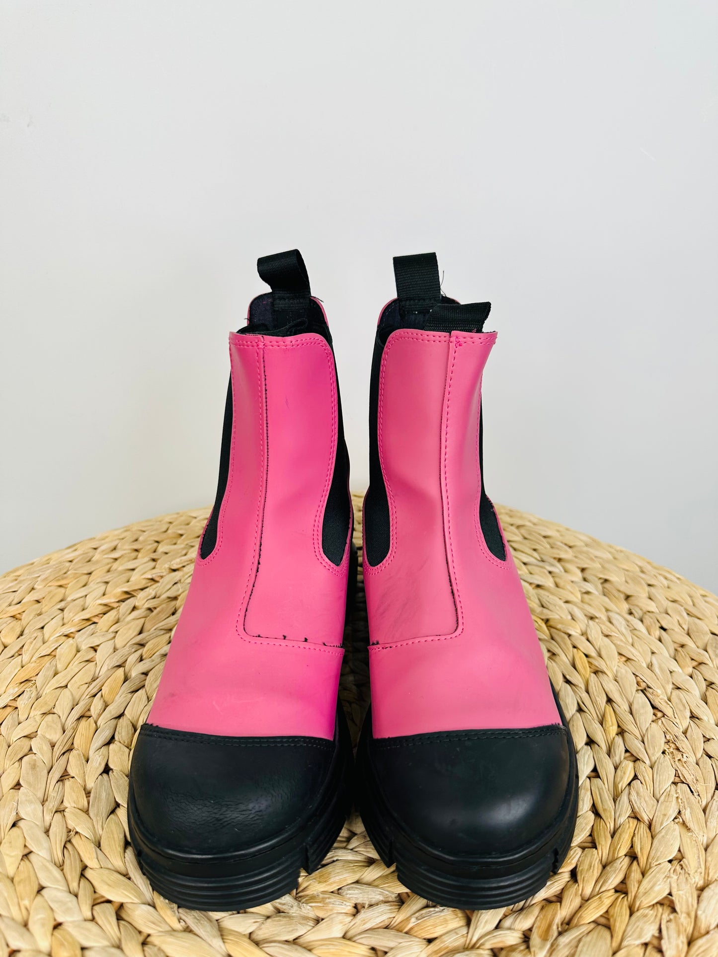 Chunky Leather Boots - Size 38