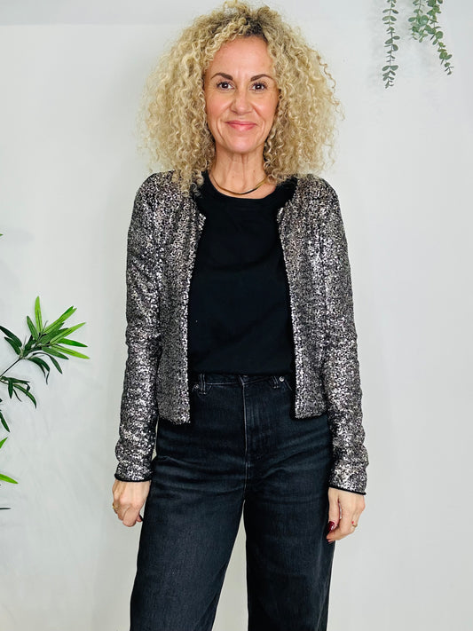 Sequin Open Cardigan - Size M