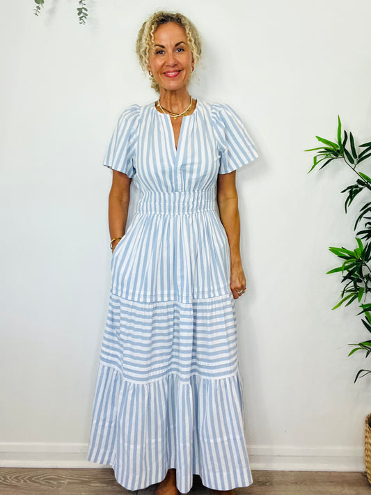 Striped Maxi Dress - Size S